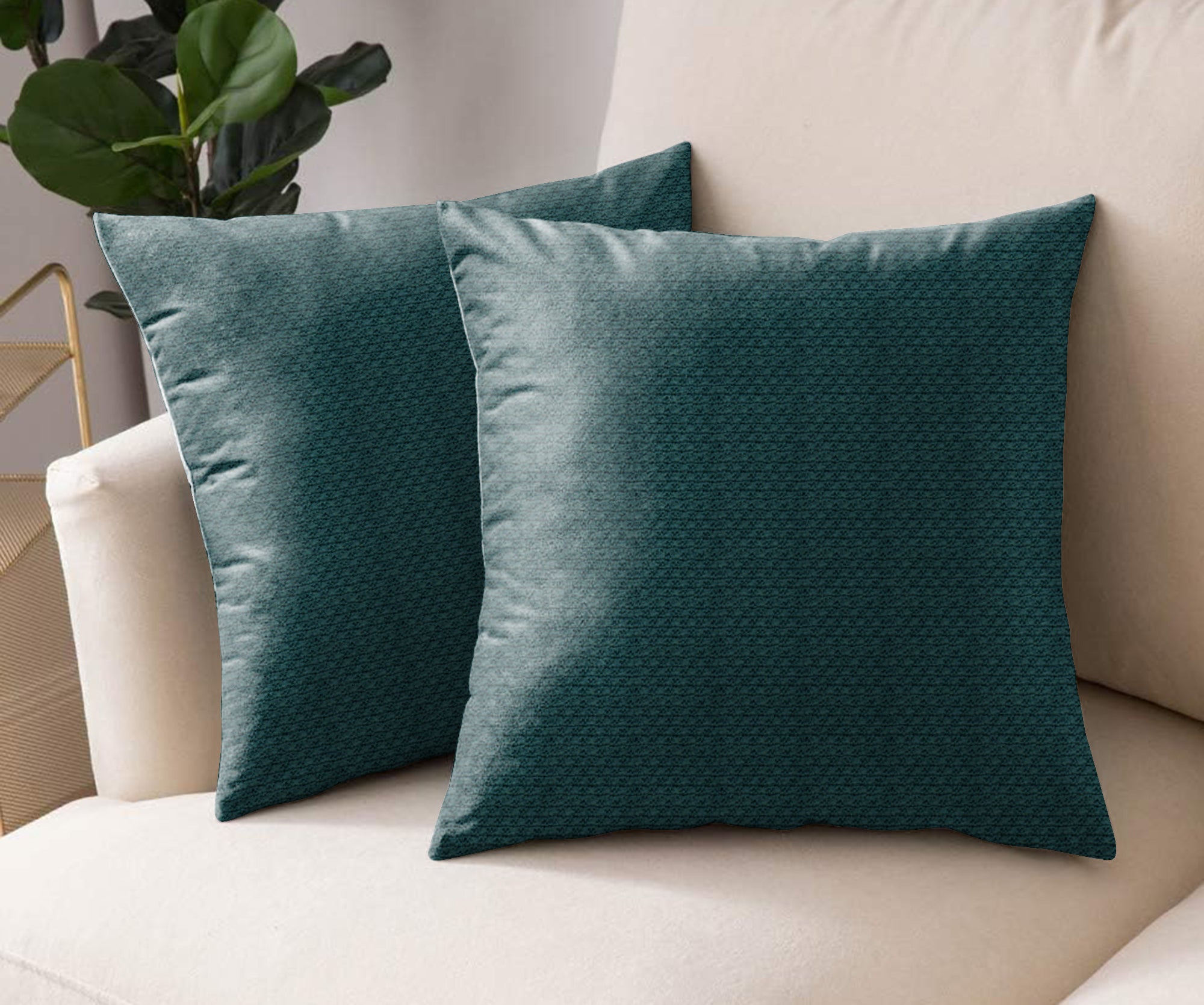 ROGER D-TEAL CUSHION COVER (Pack of 2)
