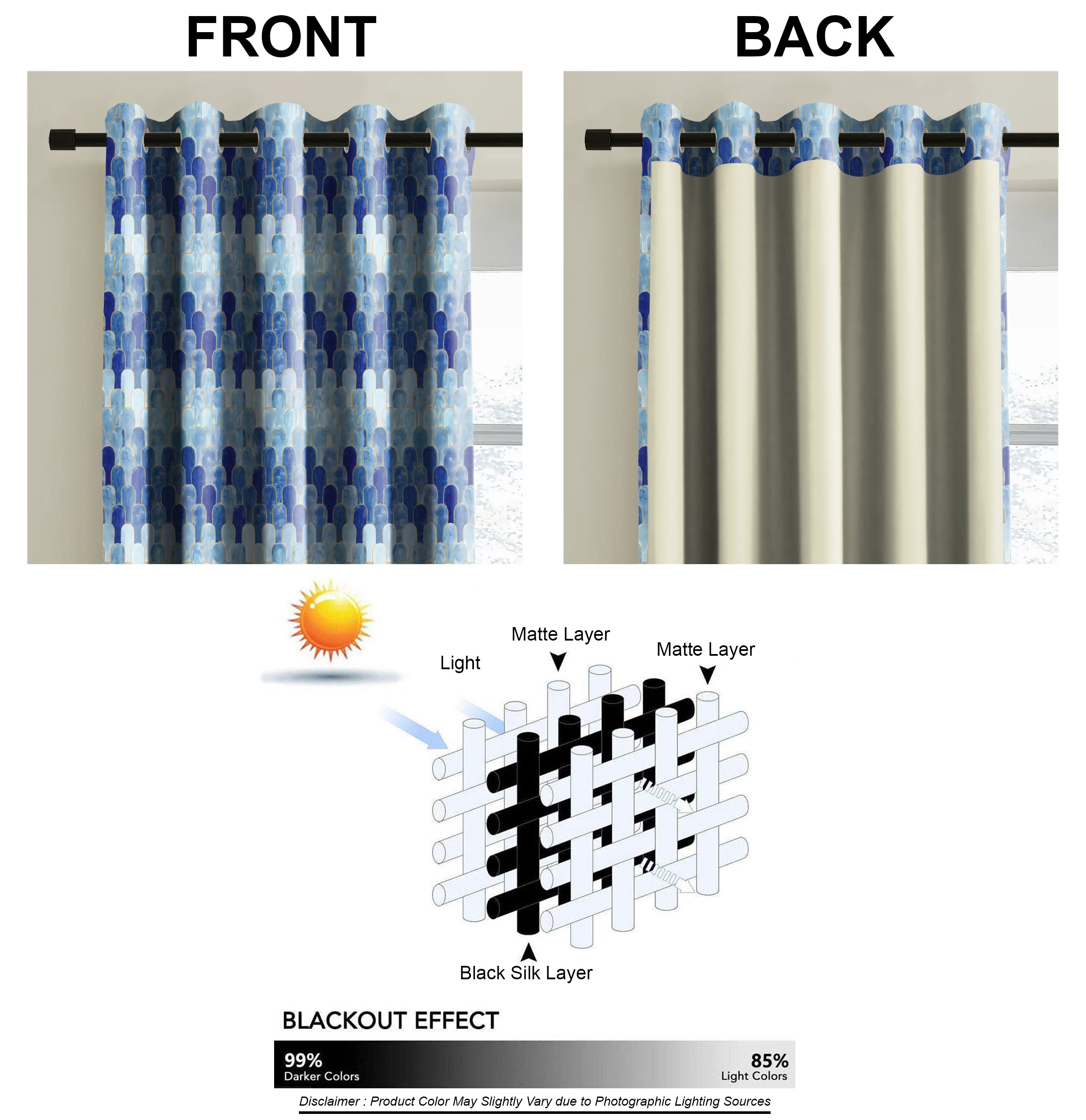 NICOBAR ROYAL BLUE BLACKOUT CURTAIN