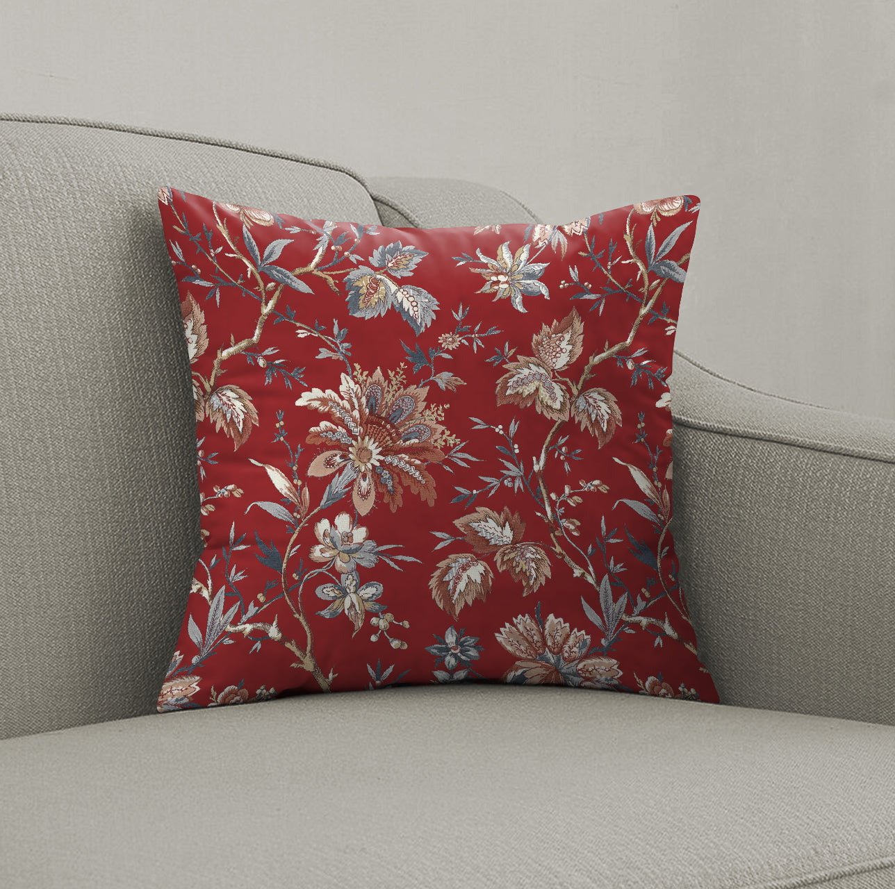 ANDAMAN RED DIGITAL PRINTED CUSHION COVER (Pack of 2)