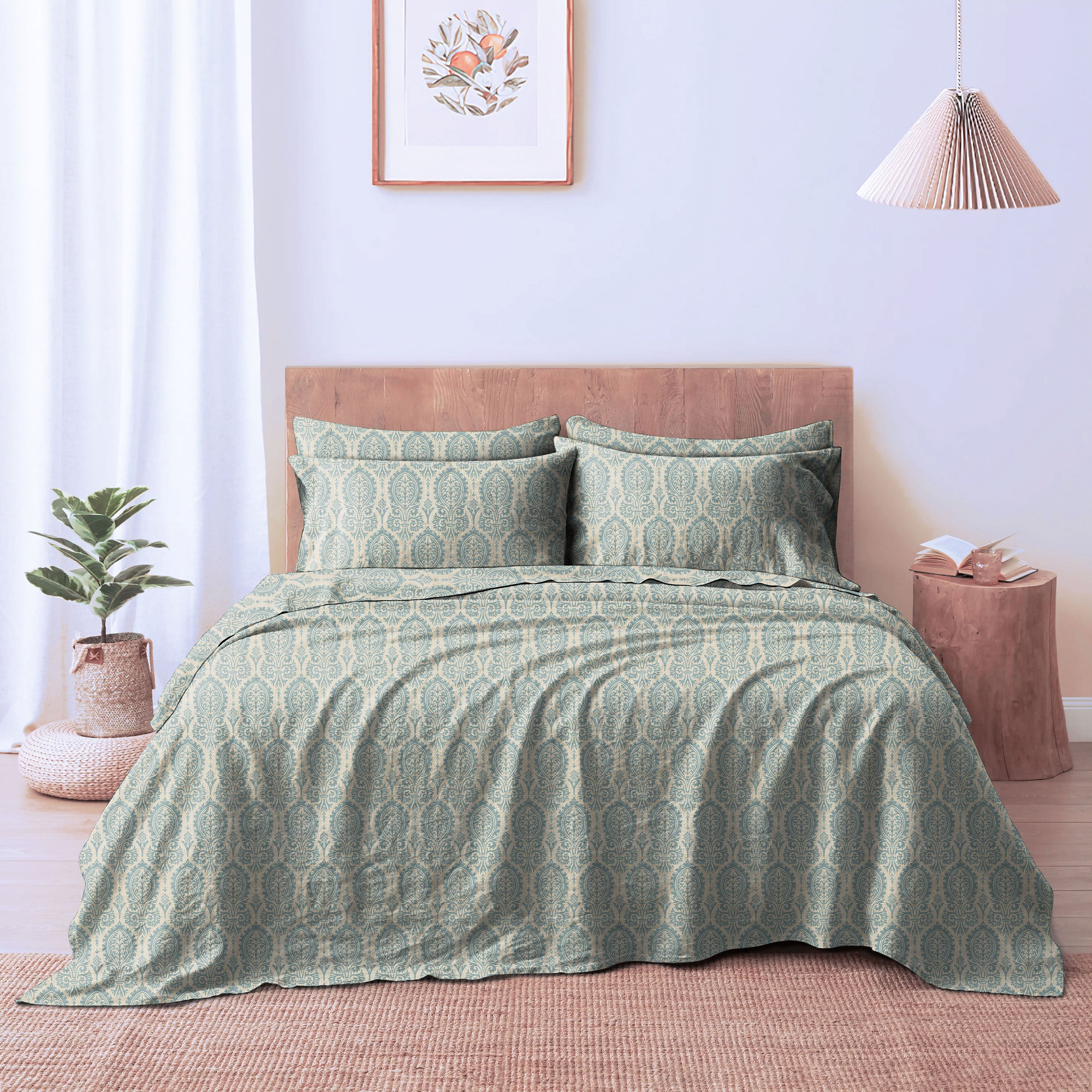 Manchester Regent Grey Bedcover for Double Bed with 2 Pillow Covers King Size (104" X 90") Regent Grey