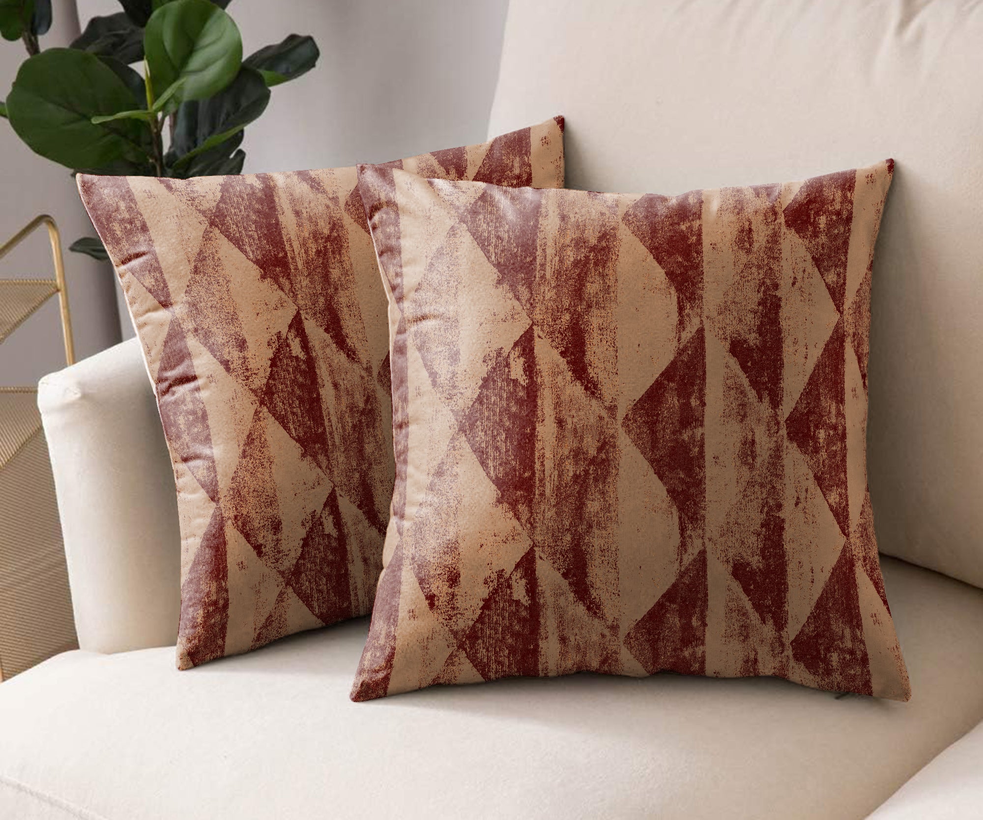 MYSTIQUE ROSSO DIGITAL PRINTED CUSHION COVER (Pack of 2)