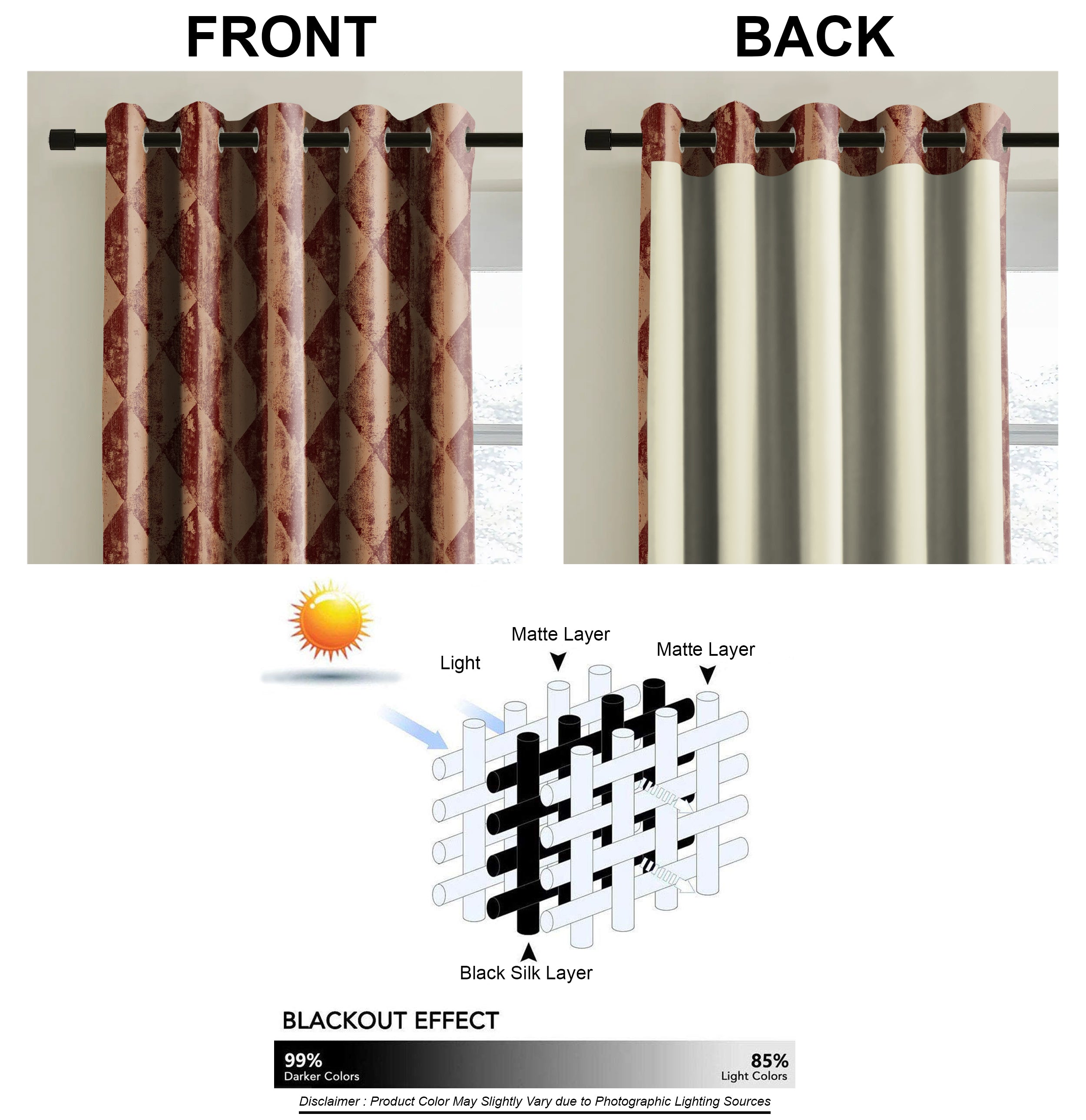Mystique Rosso Blackout Curtain