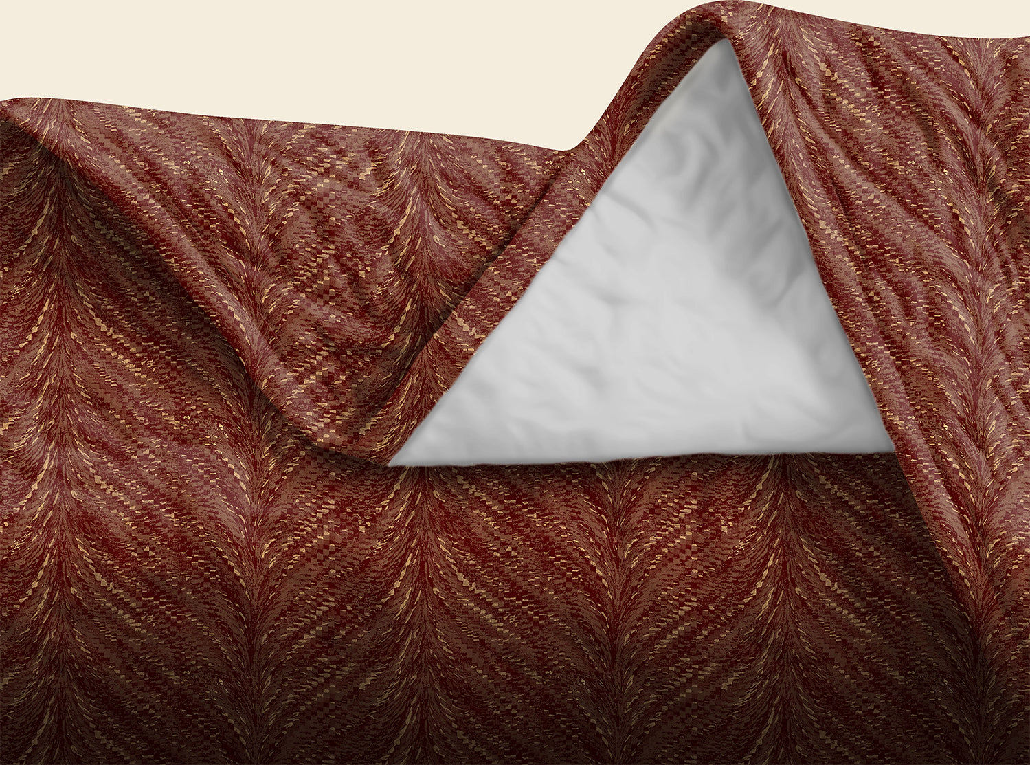 Luxor Rosso Bedcover for Double Bed with 2 PillowCovers King Size (104" X 90")