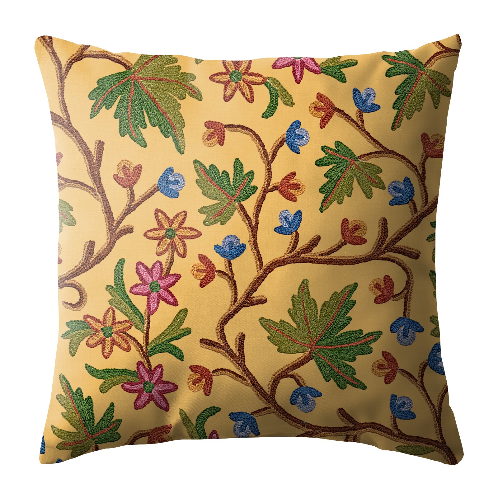 VAROSKI KASHMIRI SAFFRON MANGO DIGITAL PRINTED CUSHION COVER (Pack of 2)