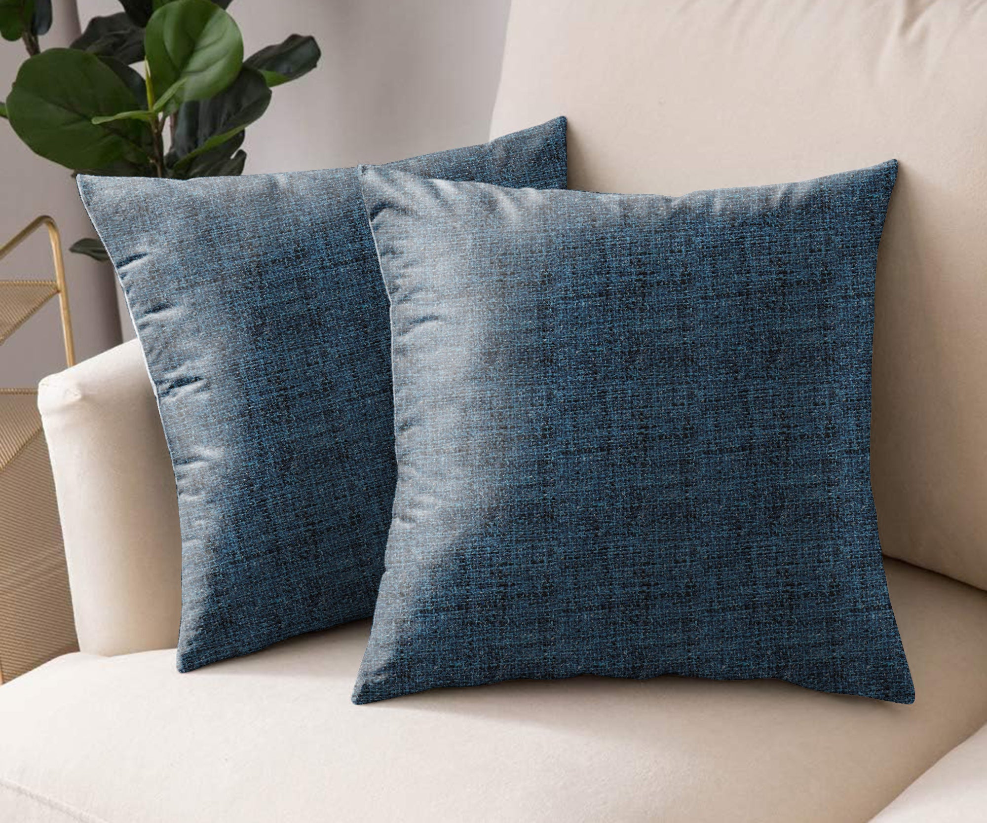 SPICE BLUE DIGITAL PRINTED CUSHION COVER (Pack of 2)