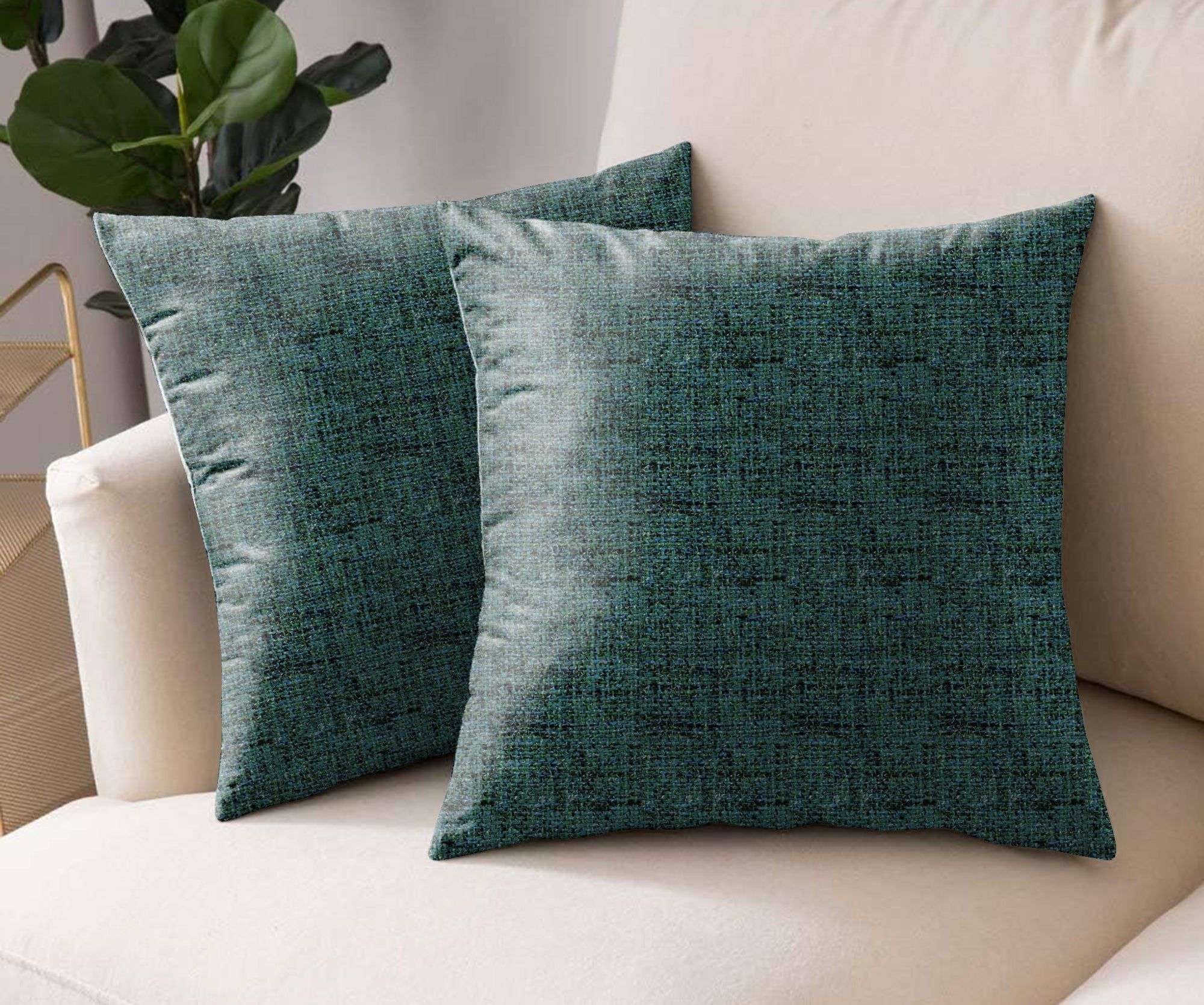 SPICE TEAL DIGITAL PRINTED CUSHION COVER (Pack of 2)