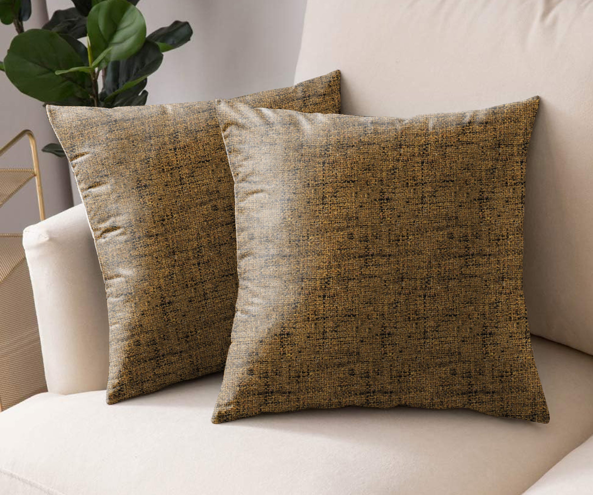SPICE MUSTERED DIGITAL PRINTED CUSHION COVER (Pack of 2)