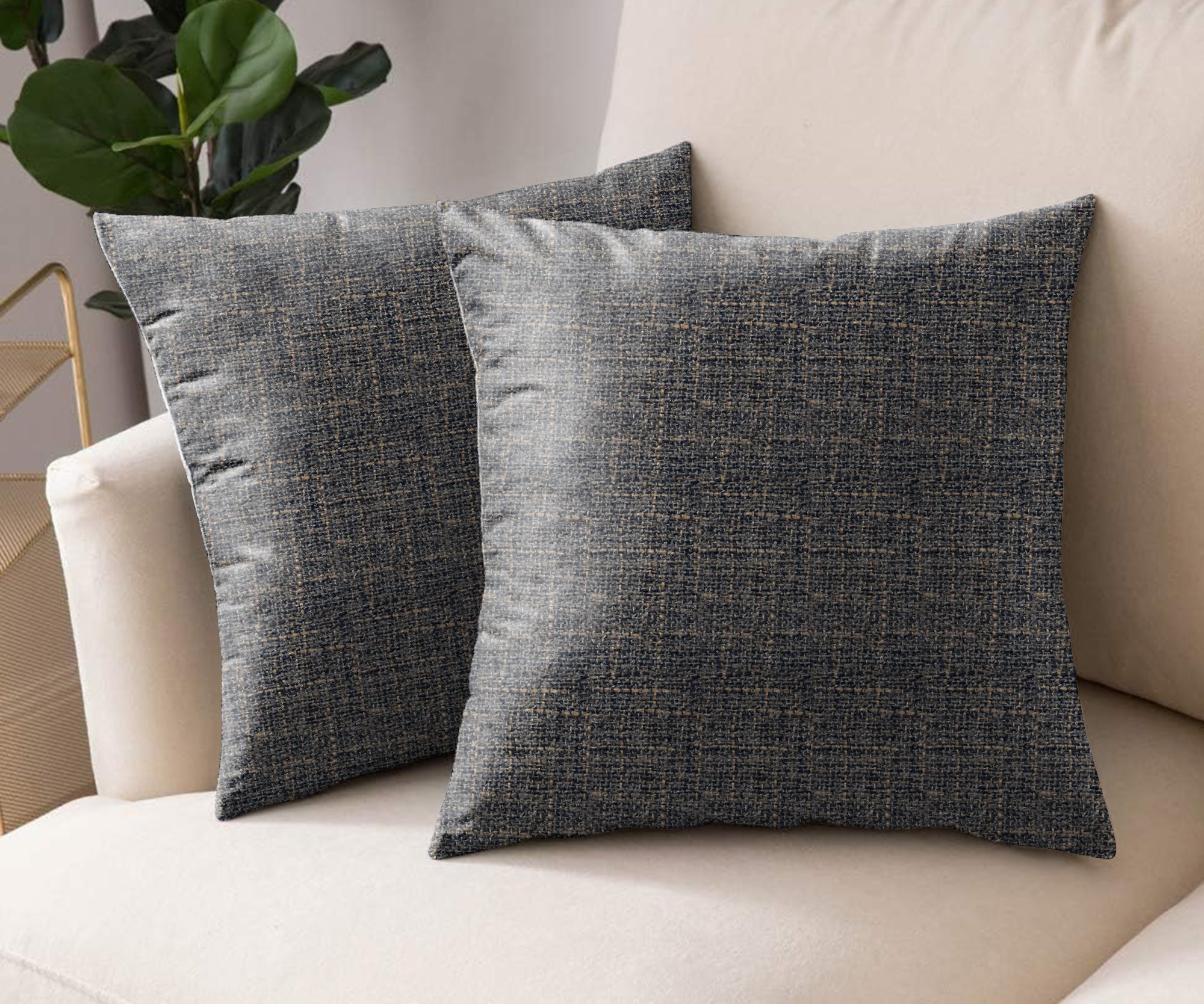 SPICE D-GREY DIGITAL PRINTED CUSHION COVER (Pack of 2)
