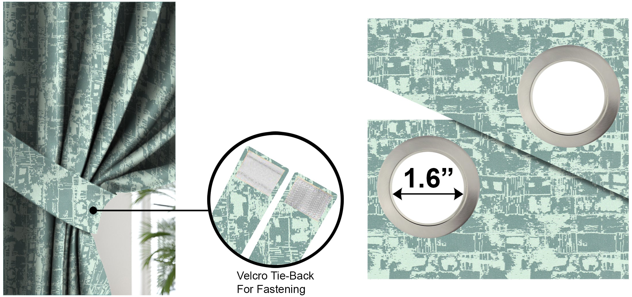 LEO SEA GREEN BLACKOUT CURTAIN