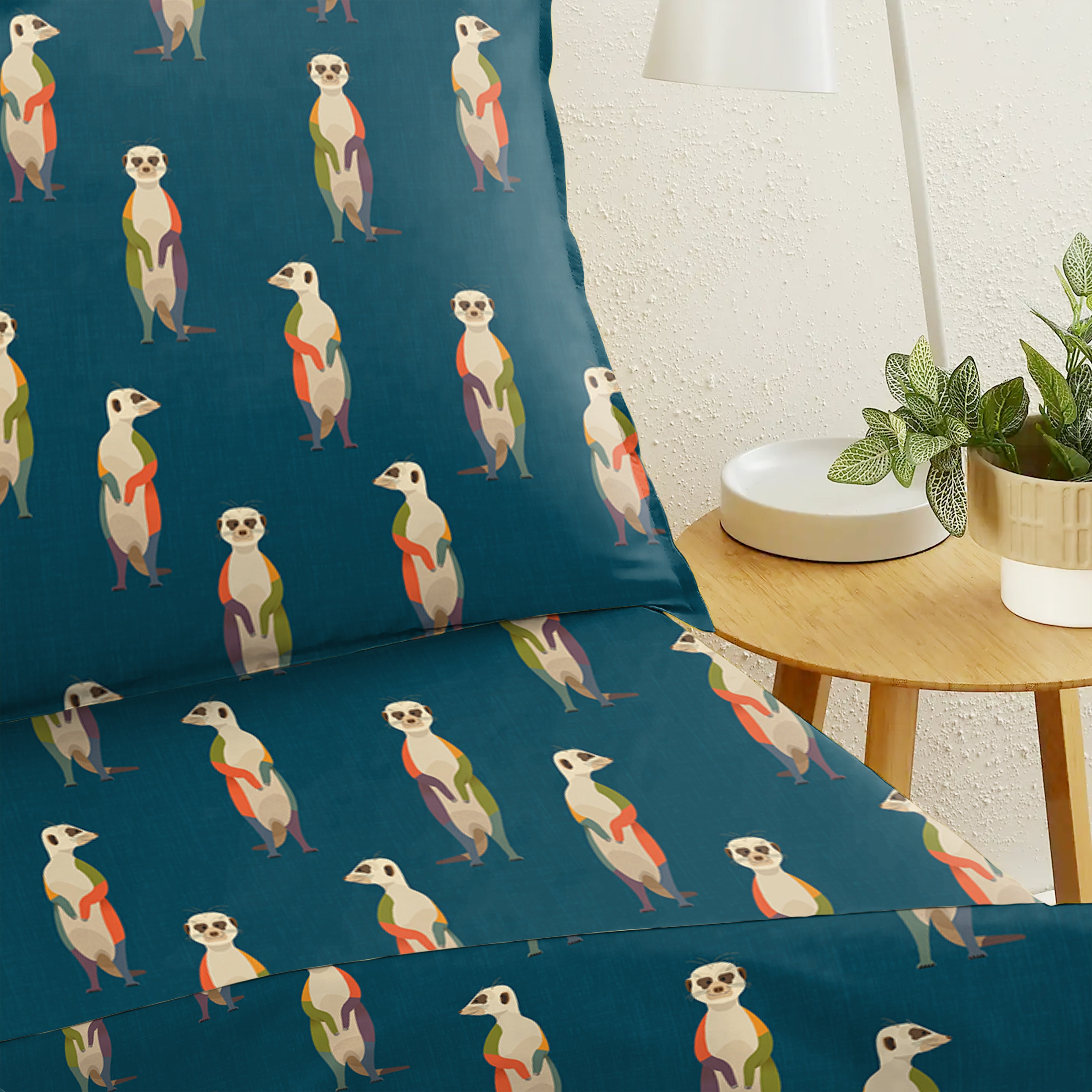 CASABLEU KIDS SELTOS SHERPA BLUE BEDCOVER FOR BED WITH PILLOW COVERS SIZE (60" X 90")