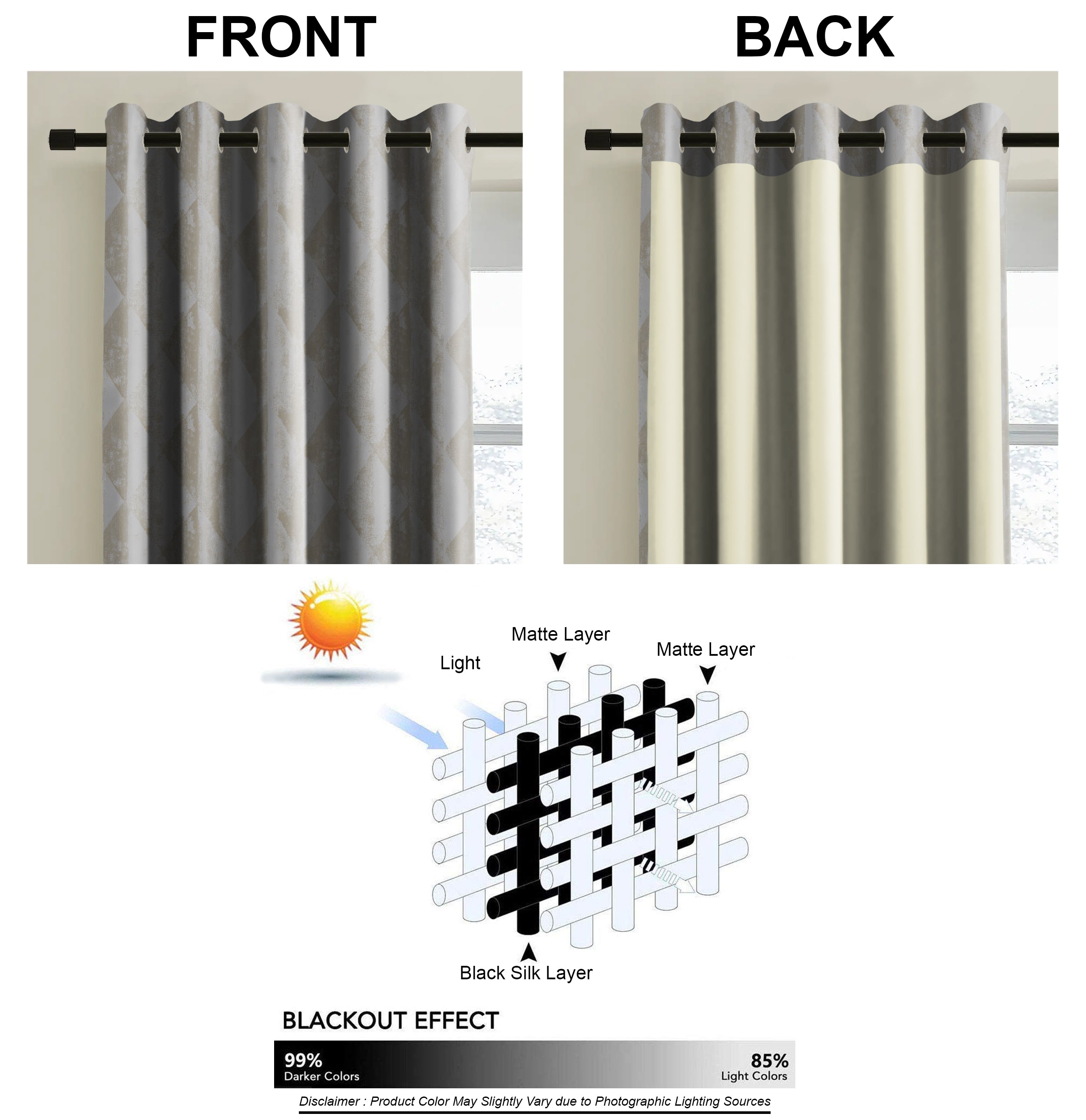 Mystique Silver Blackout Curtain