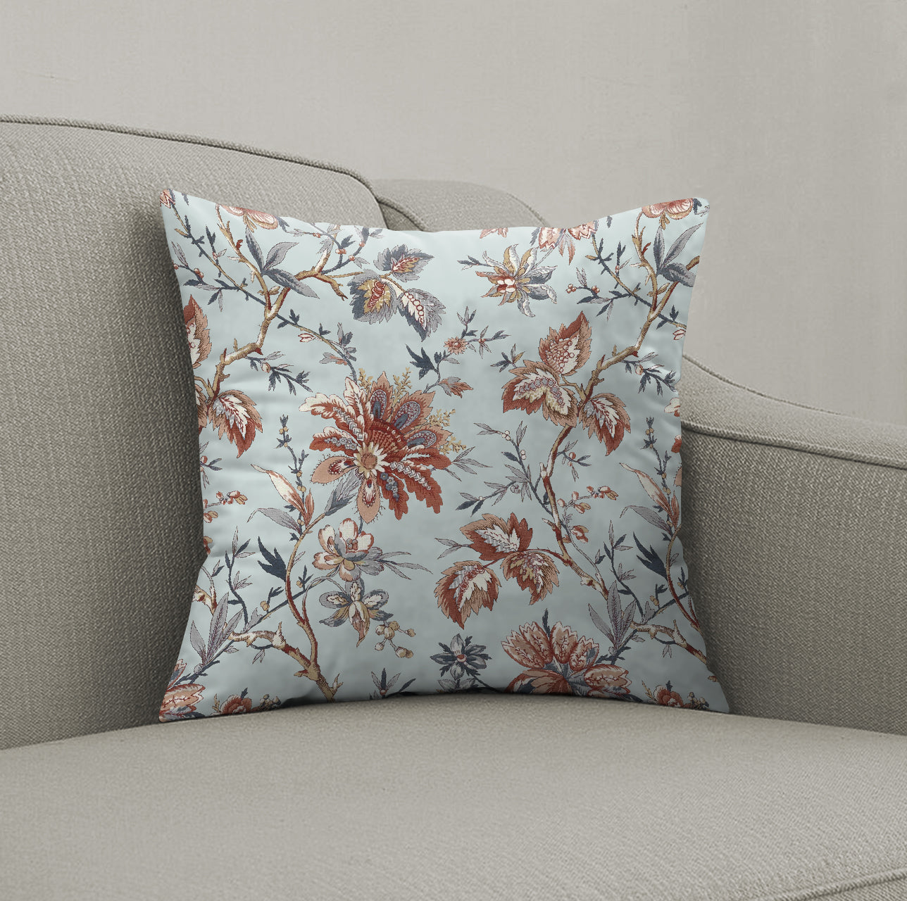 ANDAMAN SKY BLUE DIGITAL PRINTED CUSHION COVER (Pack of 2)