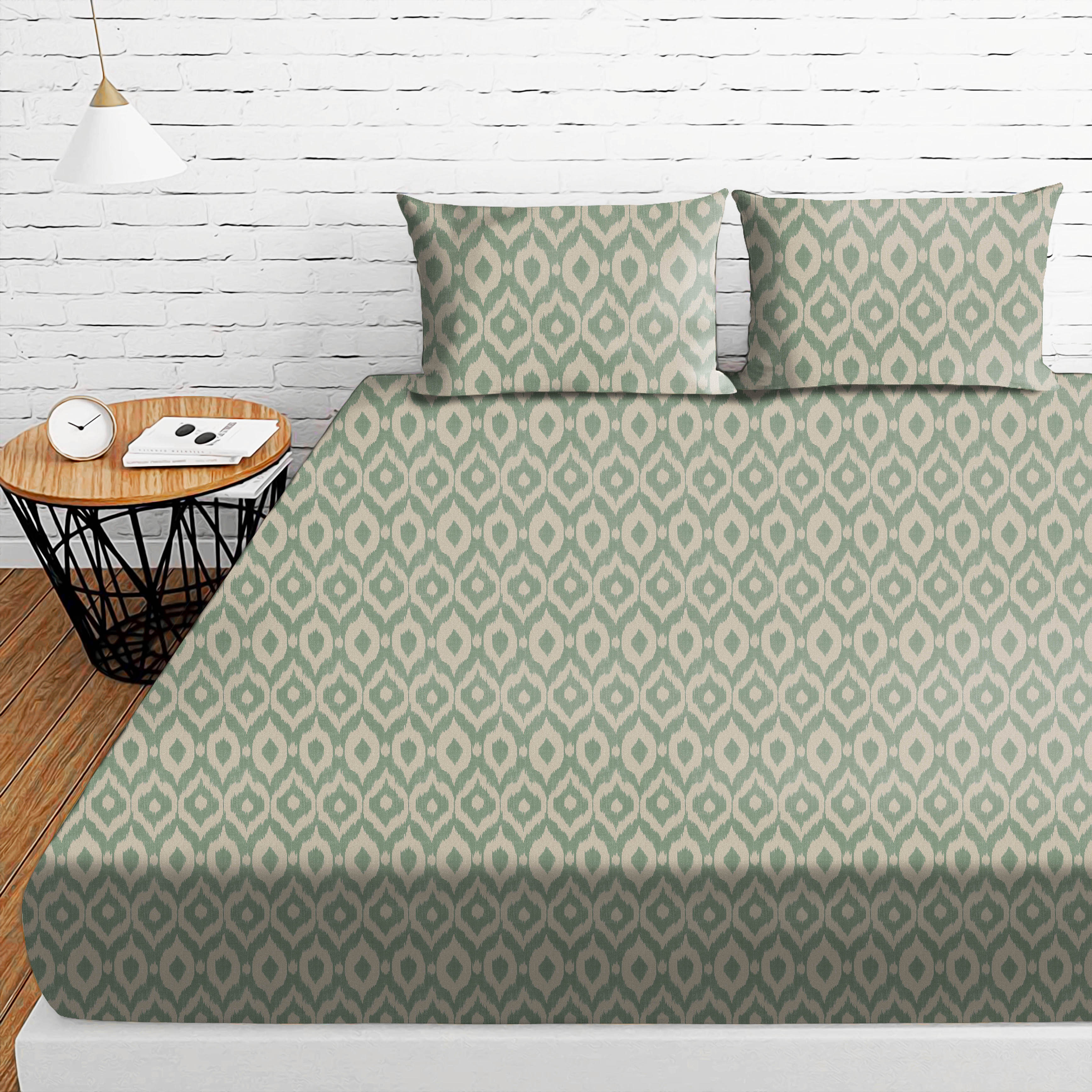 Bedcover Bistre Blue Grey for Double Bed with 2 Pillow Covers King Size (104" X 90")