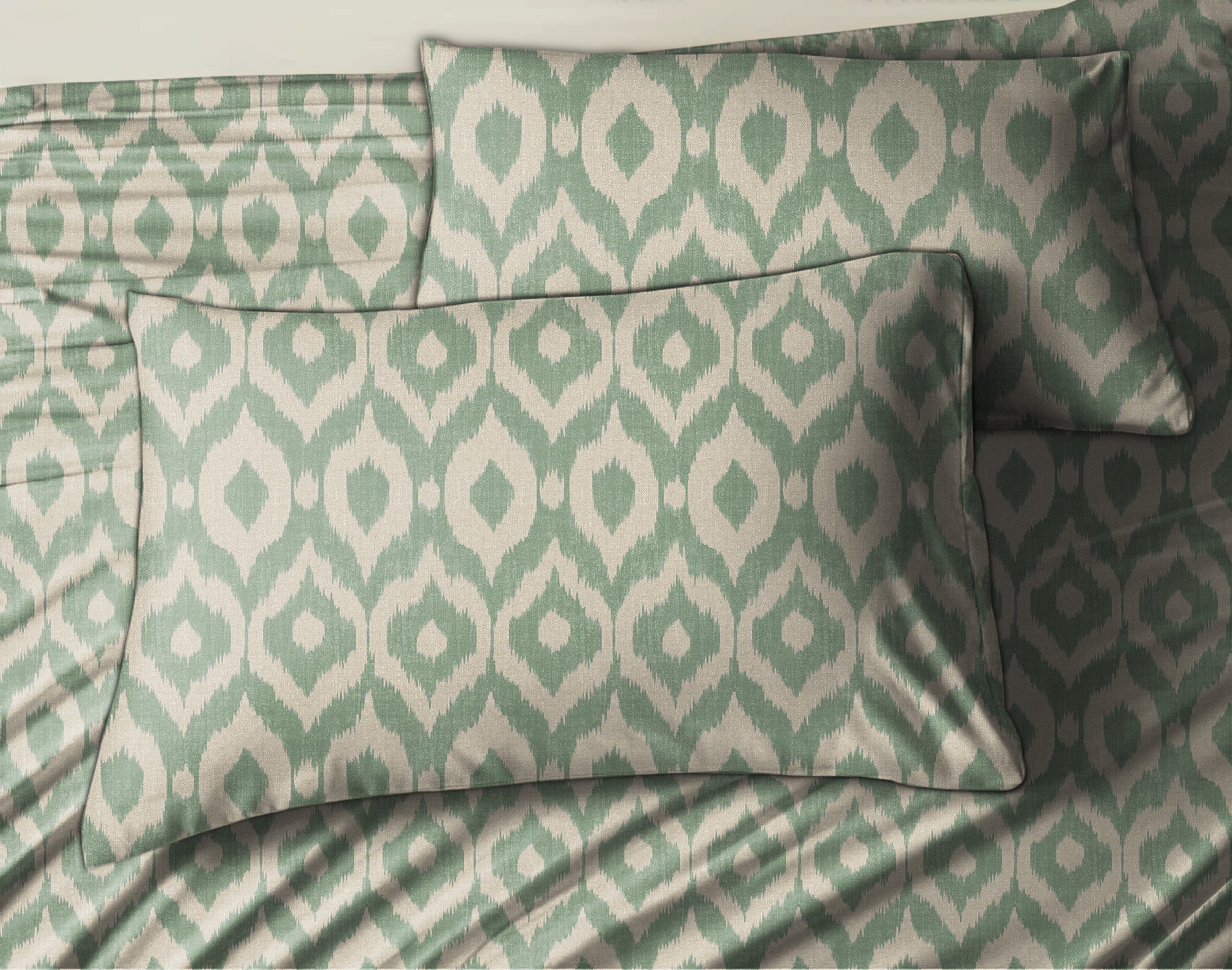 Bedcover Bistre Blue Grey for Double Bed with 2 Pillow Covers King Size (104" X 90")