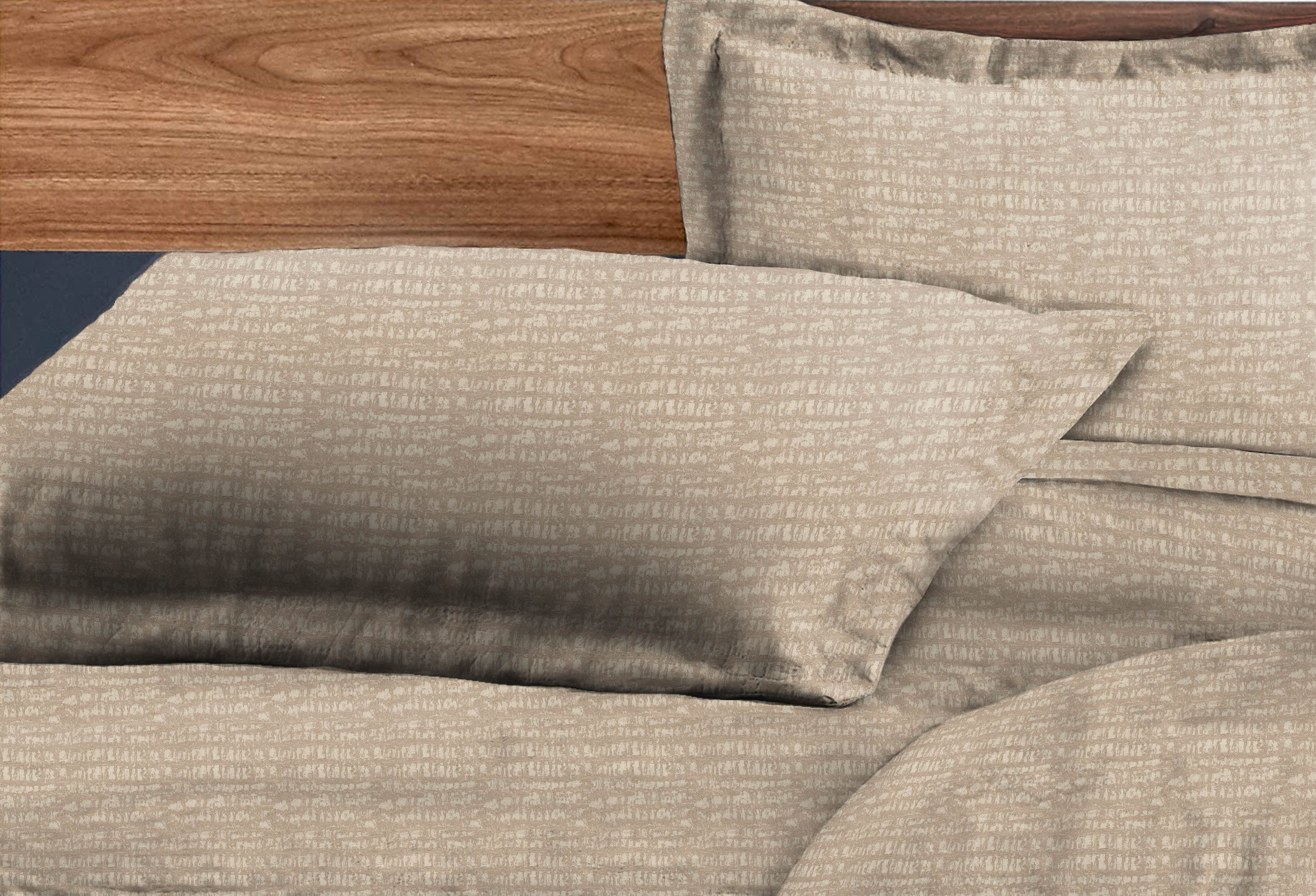 Valencia Stone Bedcover for Double Bed with 2 Pillow Covers King Size (104" X 90")