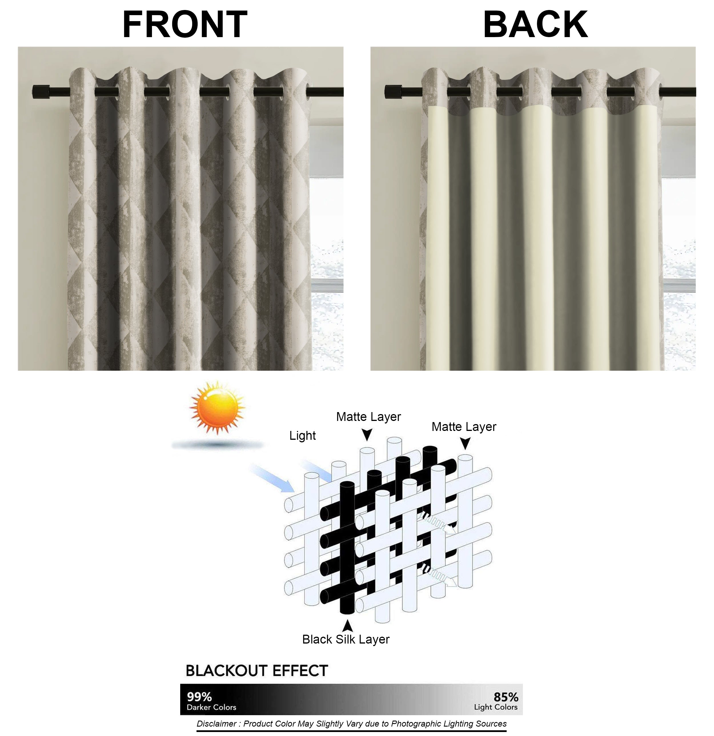 Mystique Stone Blackout Curtain