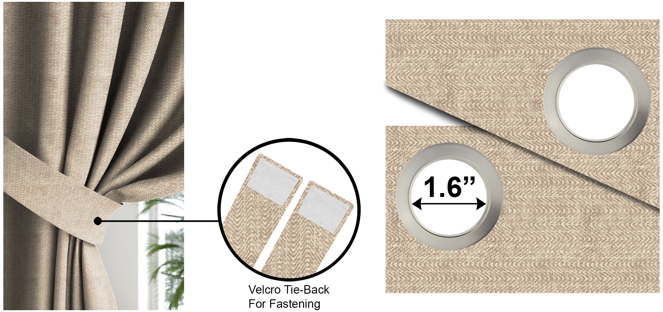 TURIN STONE PRINTED BLACKOUT CURTAIN