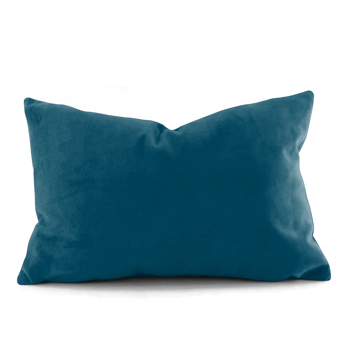 CASABLEU VELVET RECTANGULAR CUSHION COVER THROW PILLOW COVER FOR LIVING ROOM COUCH SINGLE SOFA, COLOURFUL MODERN 12 X 18 INCHES / 30 X 45 CM (COLOUR - TEAL) (Pack of 2)