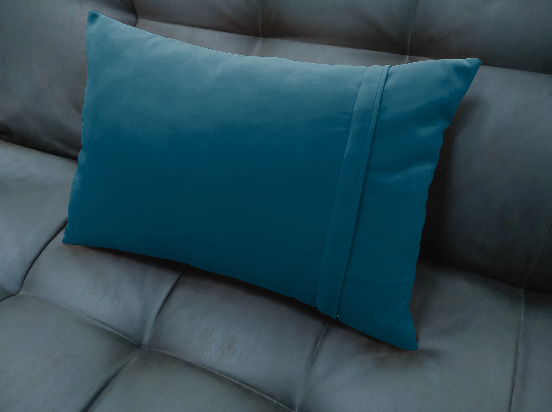 CASABLEU VELVET RECTANGULAR CUSHION COVER THROW PILLOW COVER FOR LIVING ROOM COUCH SINGLE SOFA, COLOURFUL MODERN 12 X 18 INCHES / 30 X 45 CM (COLOUR - TEAL) (Pack of 2)