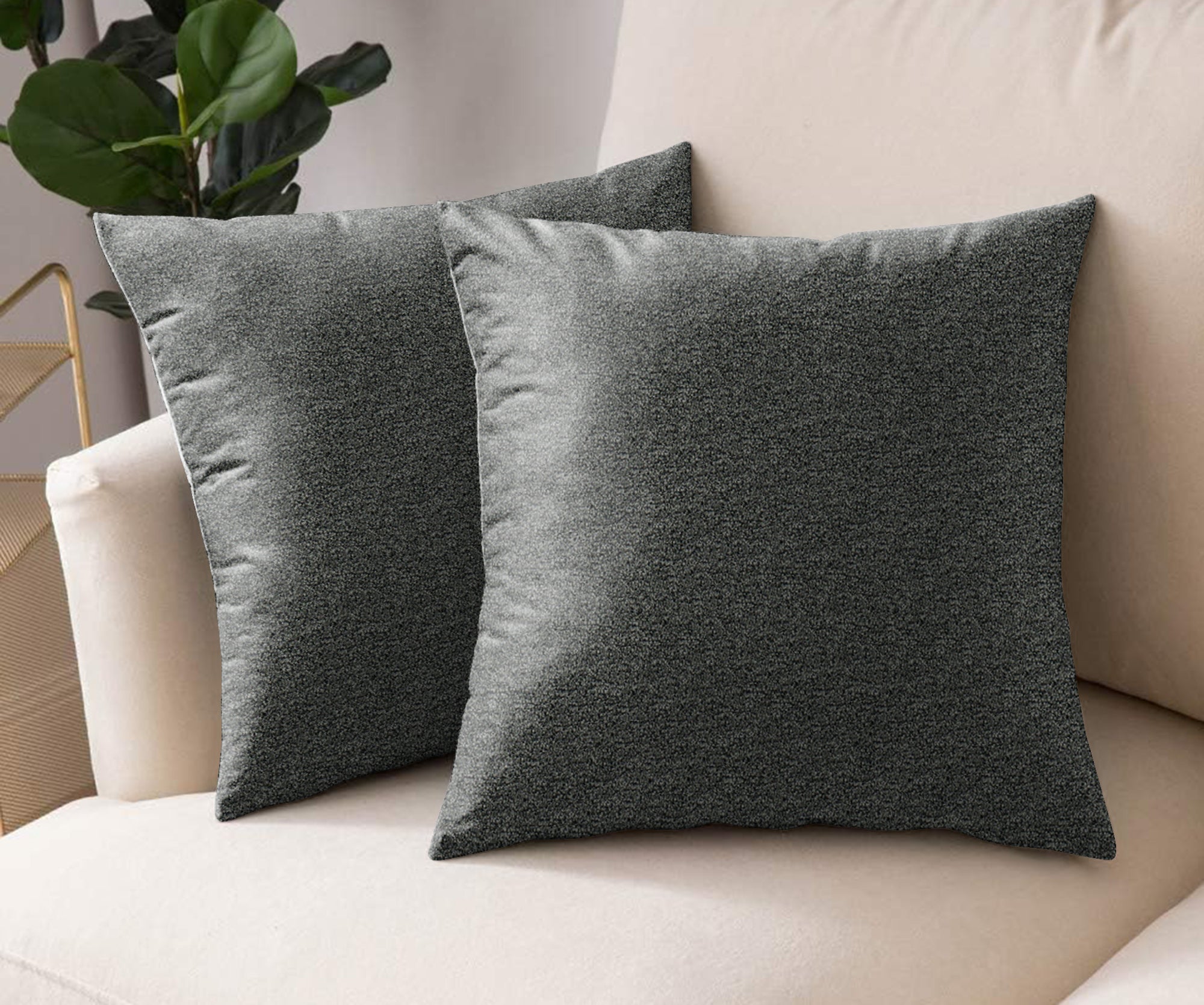 TRISTAN D-GREY CUSHION COVER (Pack of 2)