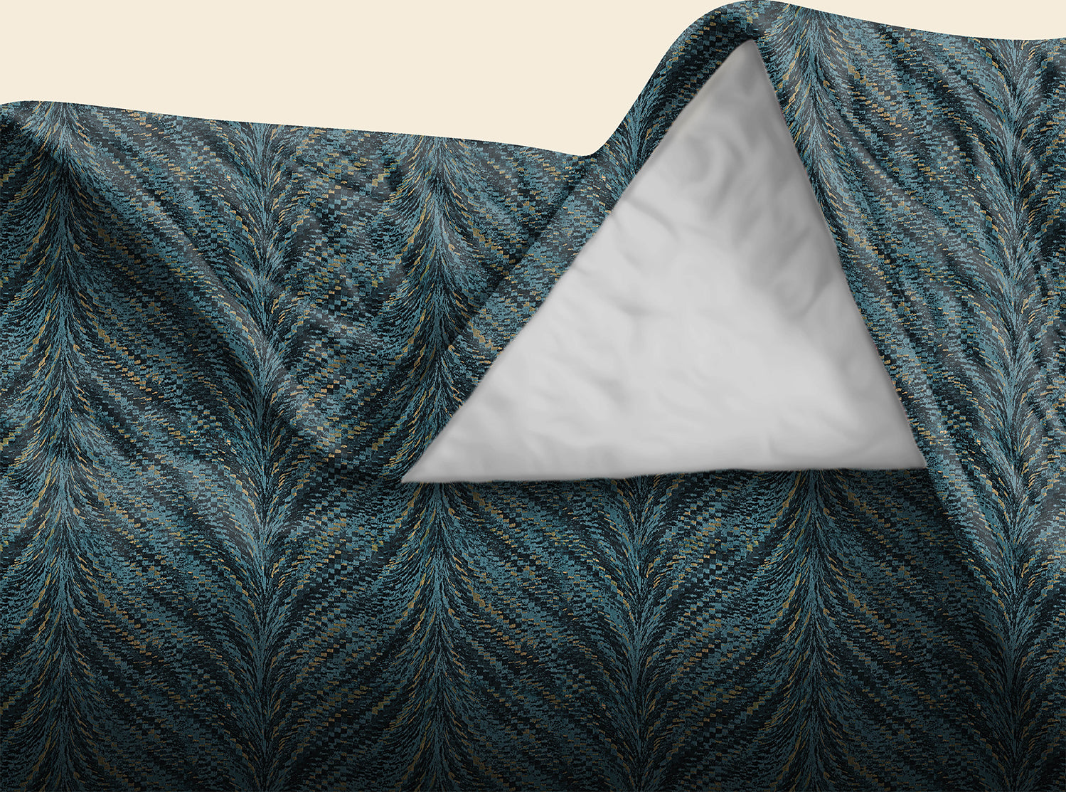Luxor Teal Bedcover for Double Bed with 2 PillowCovers King Size (104" X 90")