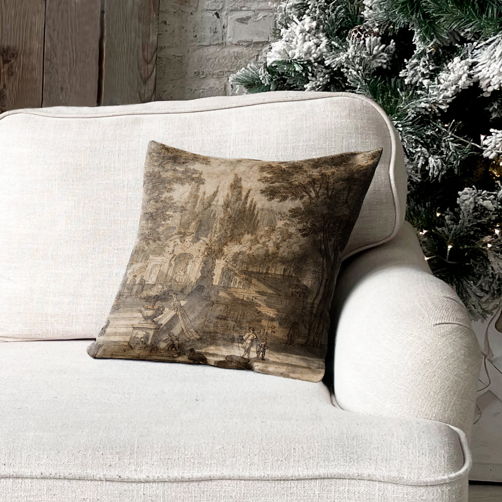 OLGA TEX COFFEE DIGITAL PRINTED CUSHION COVER (Pack of 2)