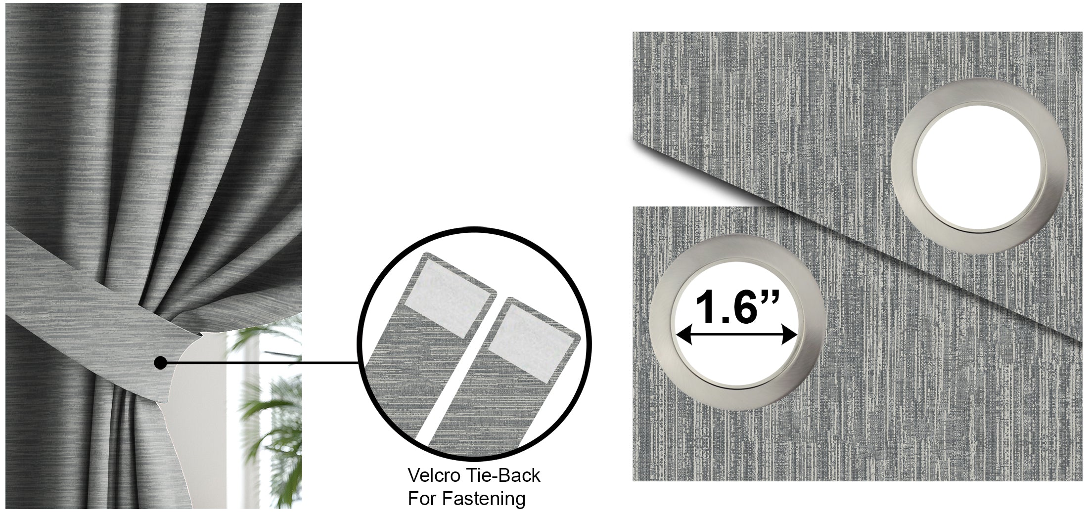 PETRA TEX GREY PRINTED BLACKOUT CURTAIN