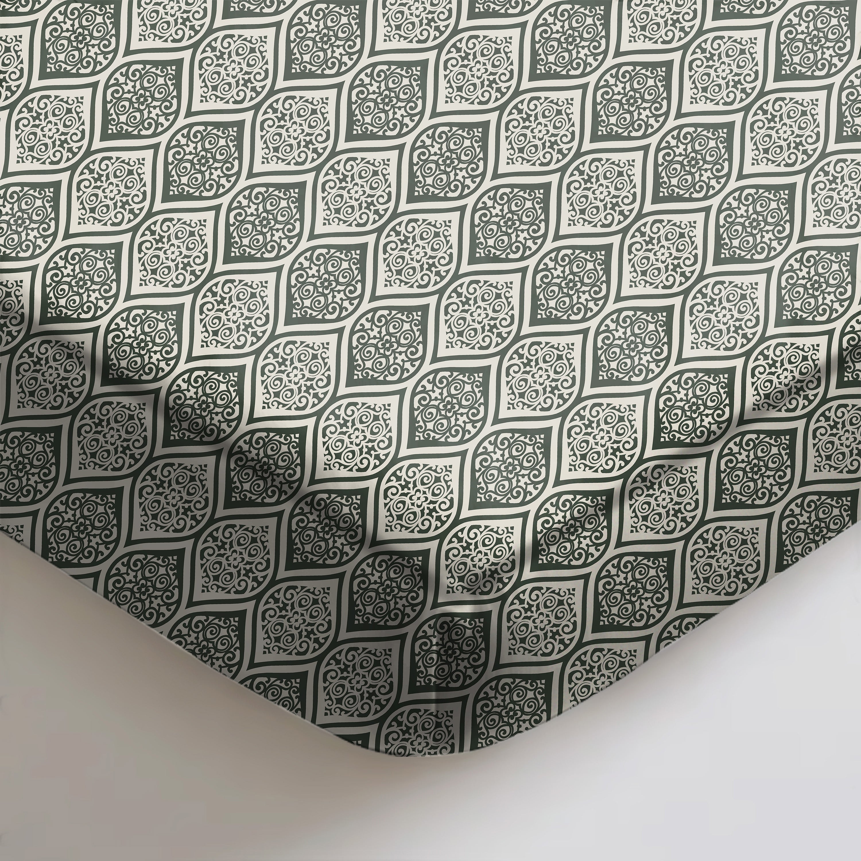 Manhattan Timber Green Bedcover for Double Bed with 2 Pillow Covers King Size (104" X 90")