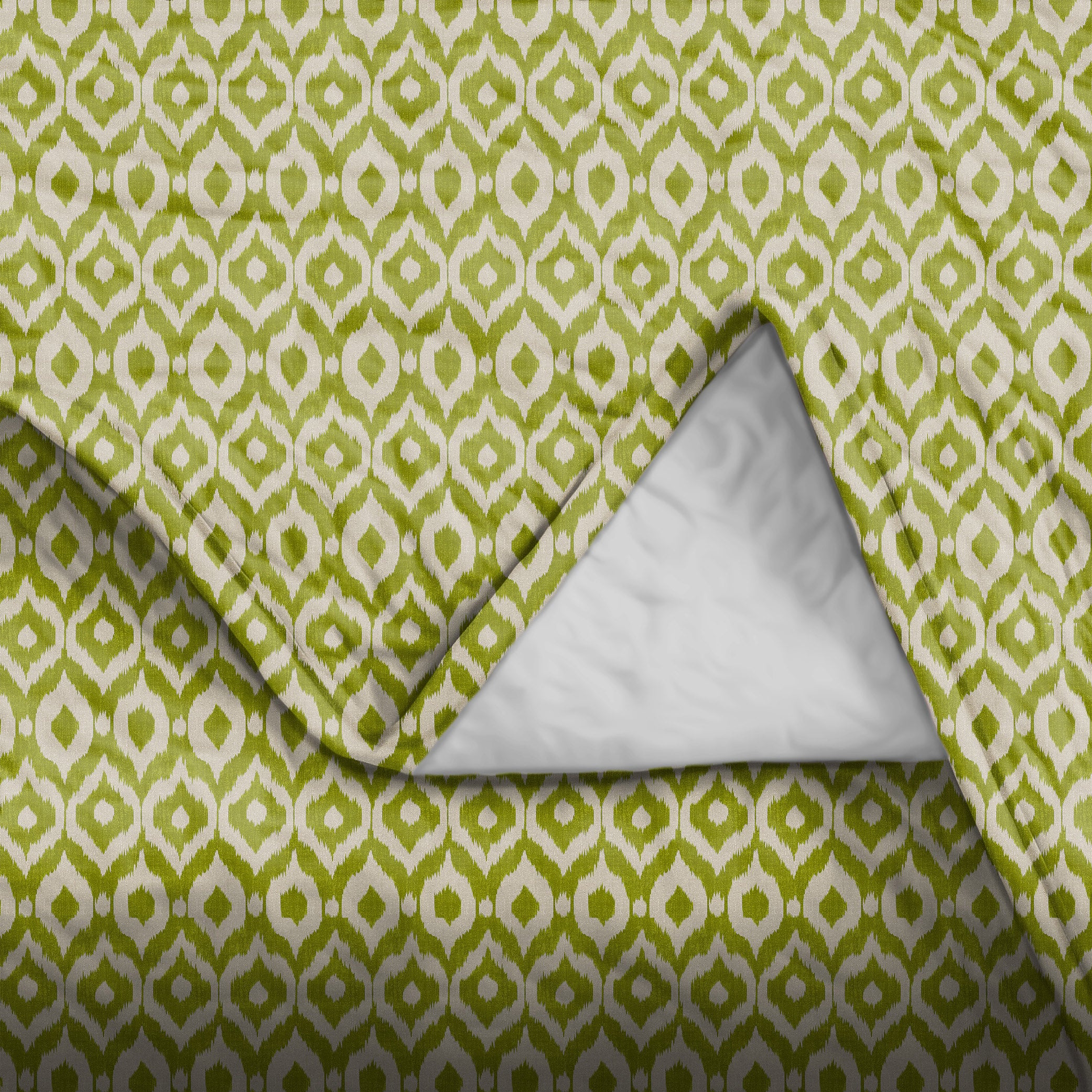 Bedcover Bistre Apple Green for Double Bed with 2 Pillow Covers King Size (104" X 90")