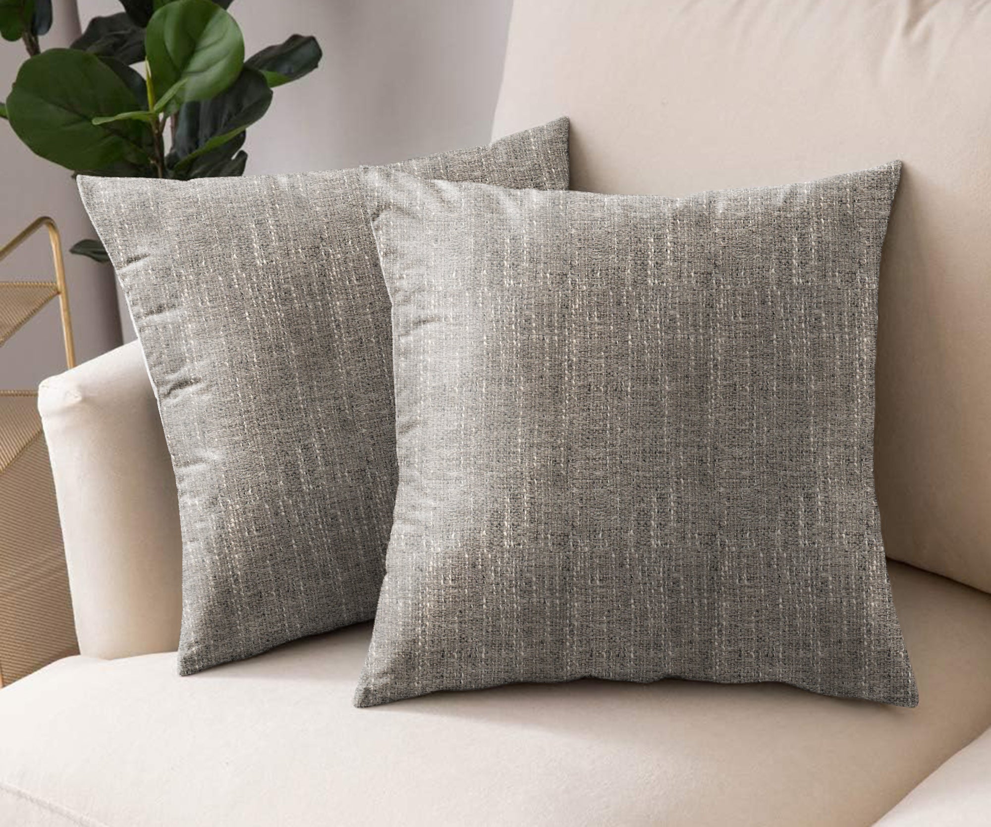 VICTORIA TEX SILVER DIGITAL PRINTED CUSHION COVER (Pack of 2)