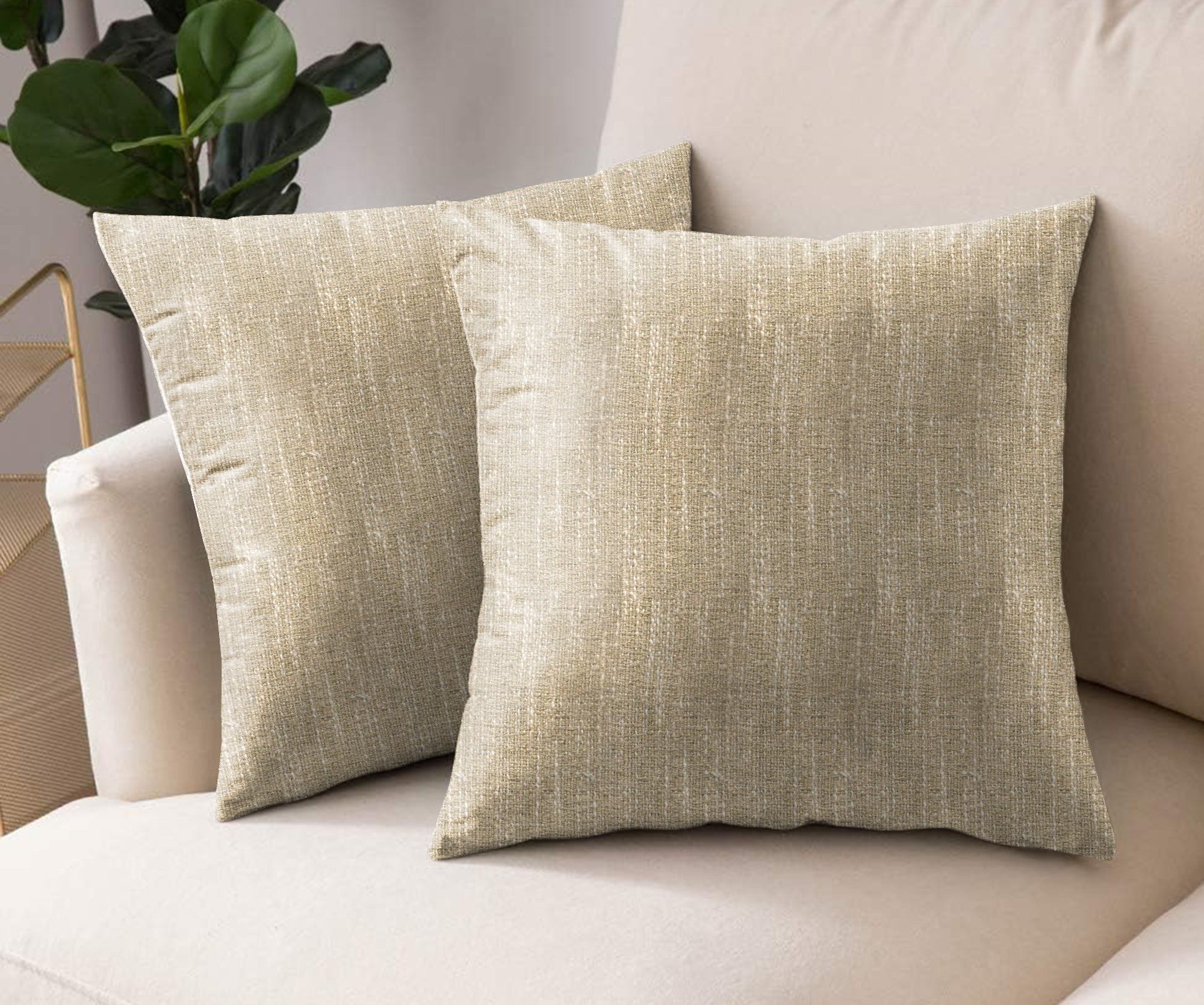VICTORIA CREAM DIGITAL PRINTED CUSHION COVER (Pack of 2)