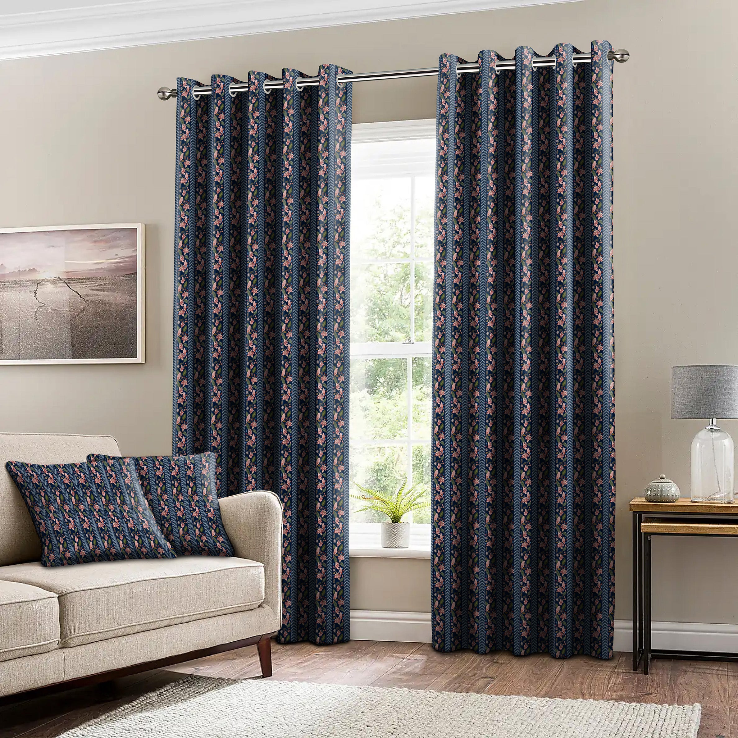 KASBAH BLUE BLACKOUT CURTAIN