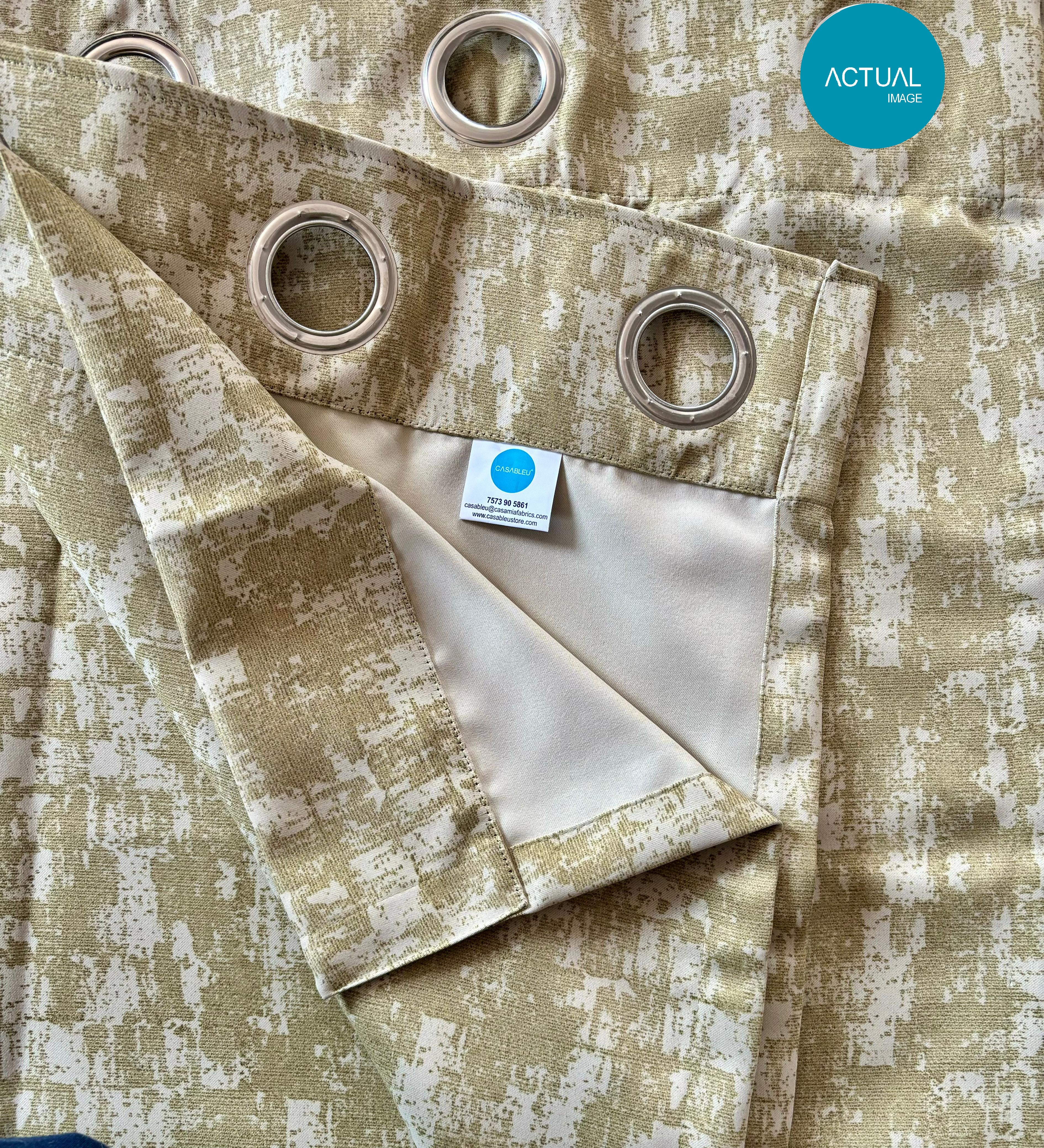 Venice Green Blackout Curtain