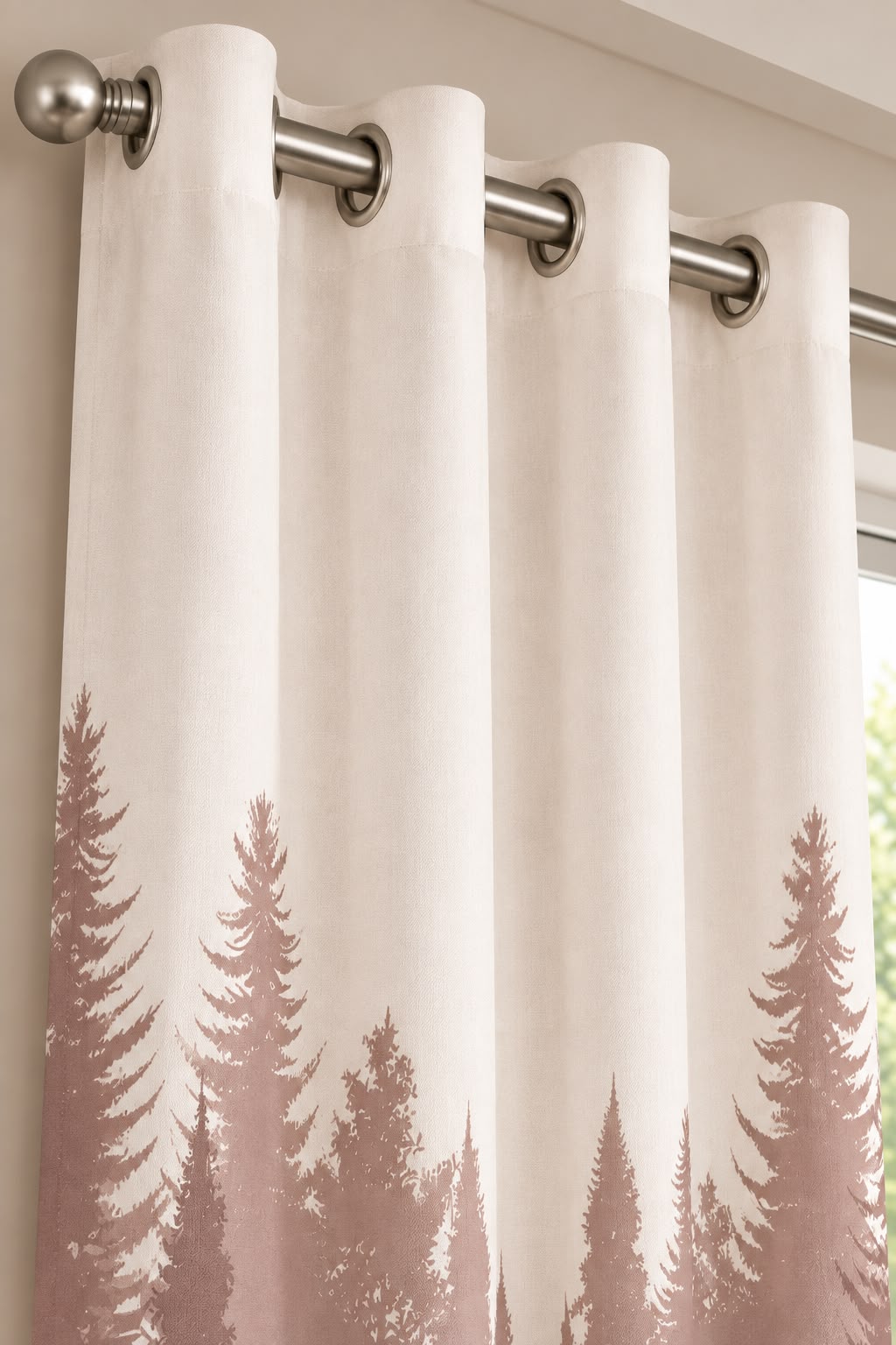 PHOENIX PINK PRINTED CURTAIN