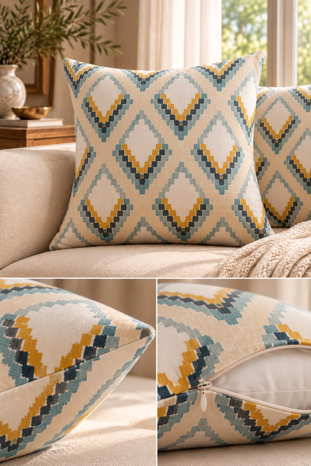 MOSAIC RHYTHM CUSHION COVER (Pack of 2)