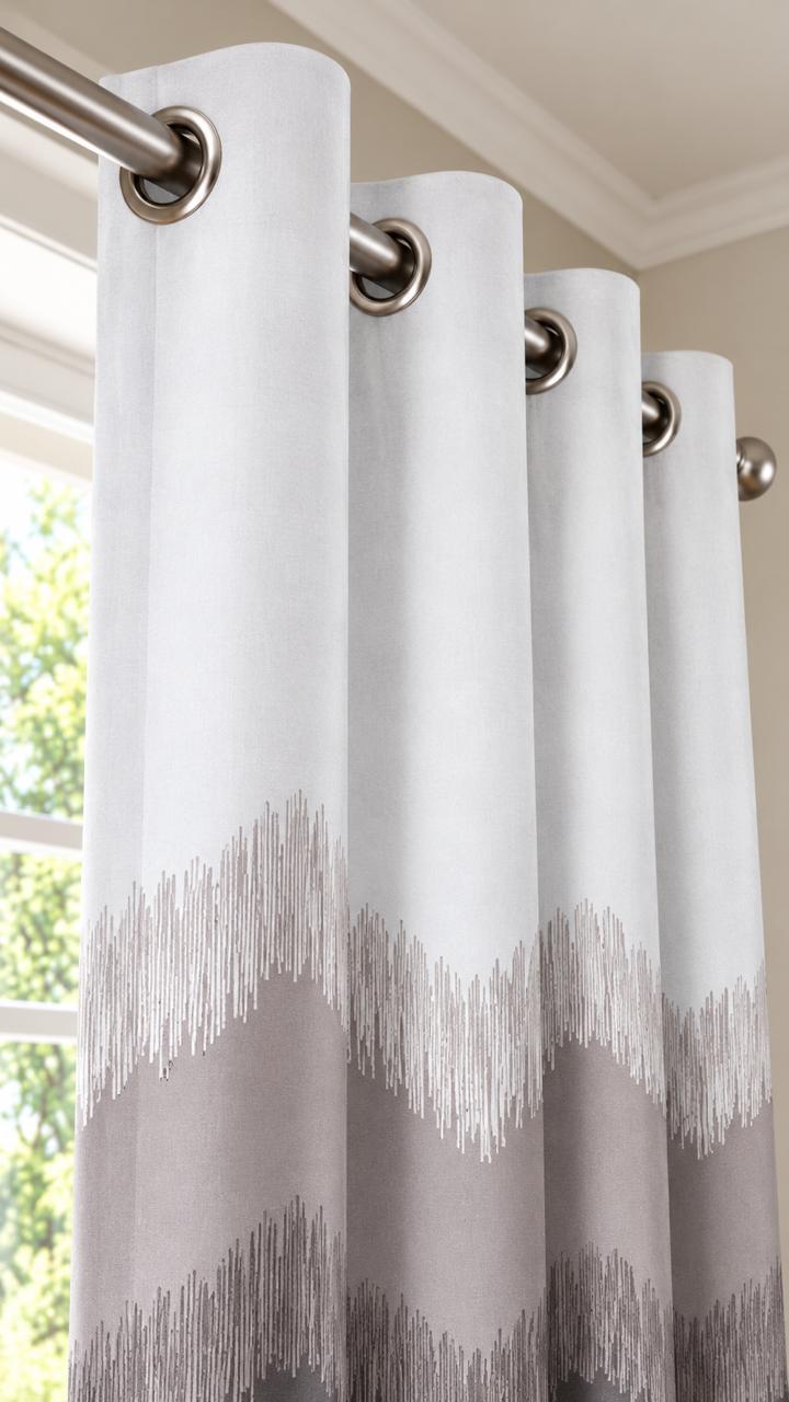 KIVO LIGHT STONE DIGITAL PRINTED CURTAIN