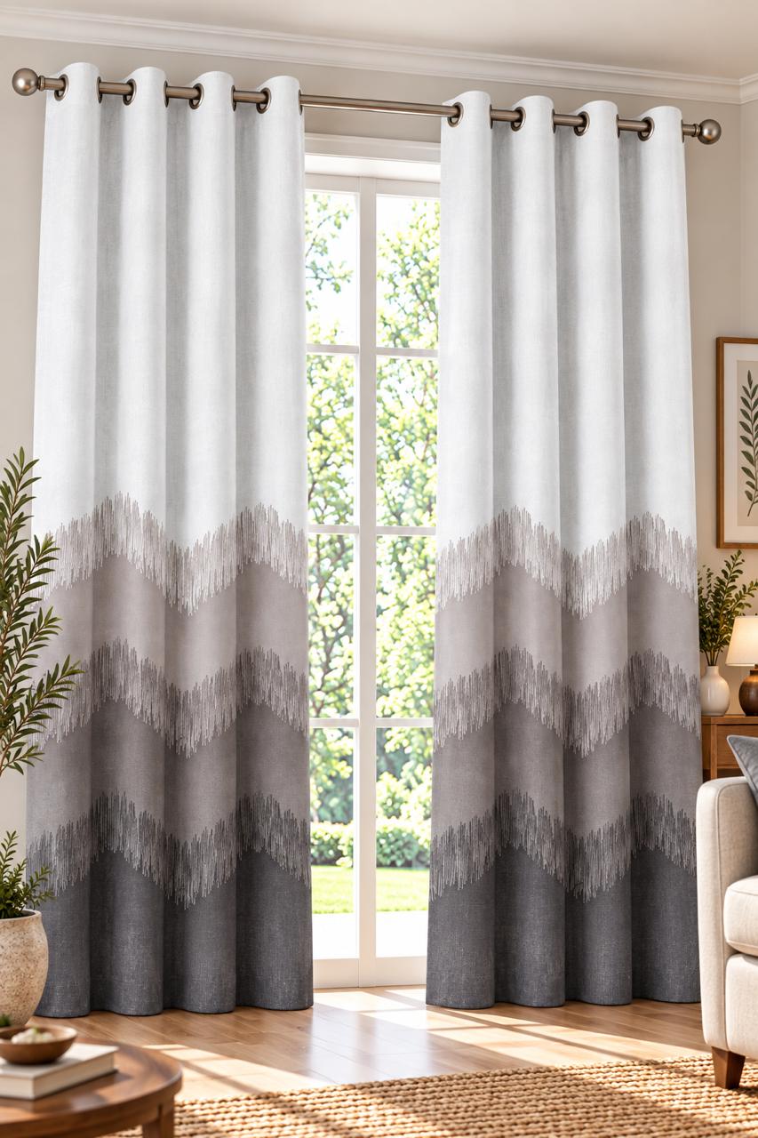 KIVO LIGHT STONE DIGITAL PRINTED CURTAIN