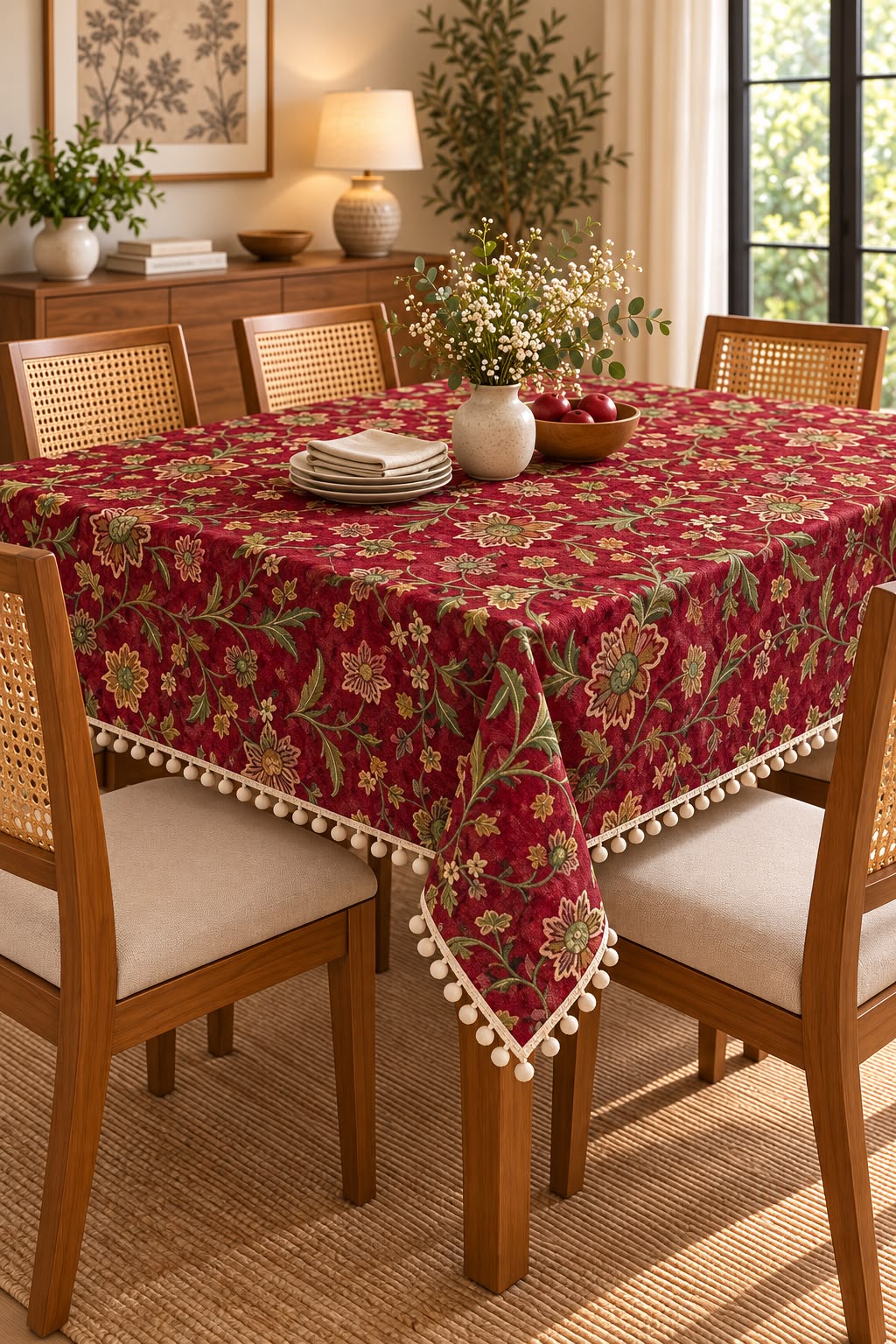 KASHMIRI MAROON TABLE CLOTH