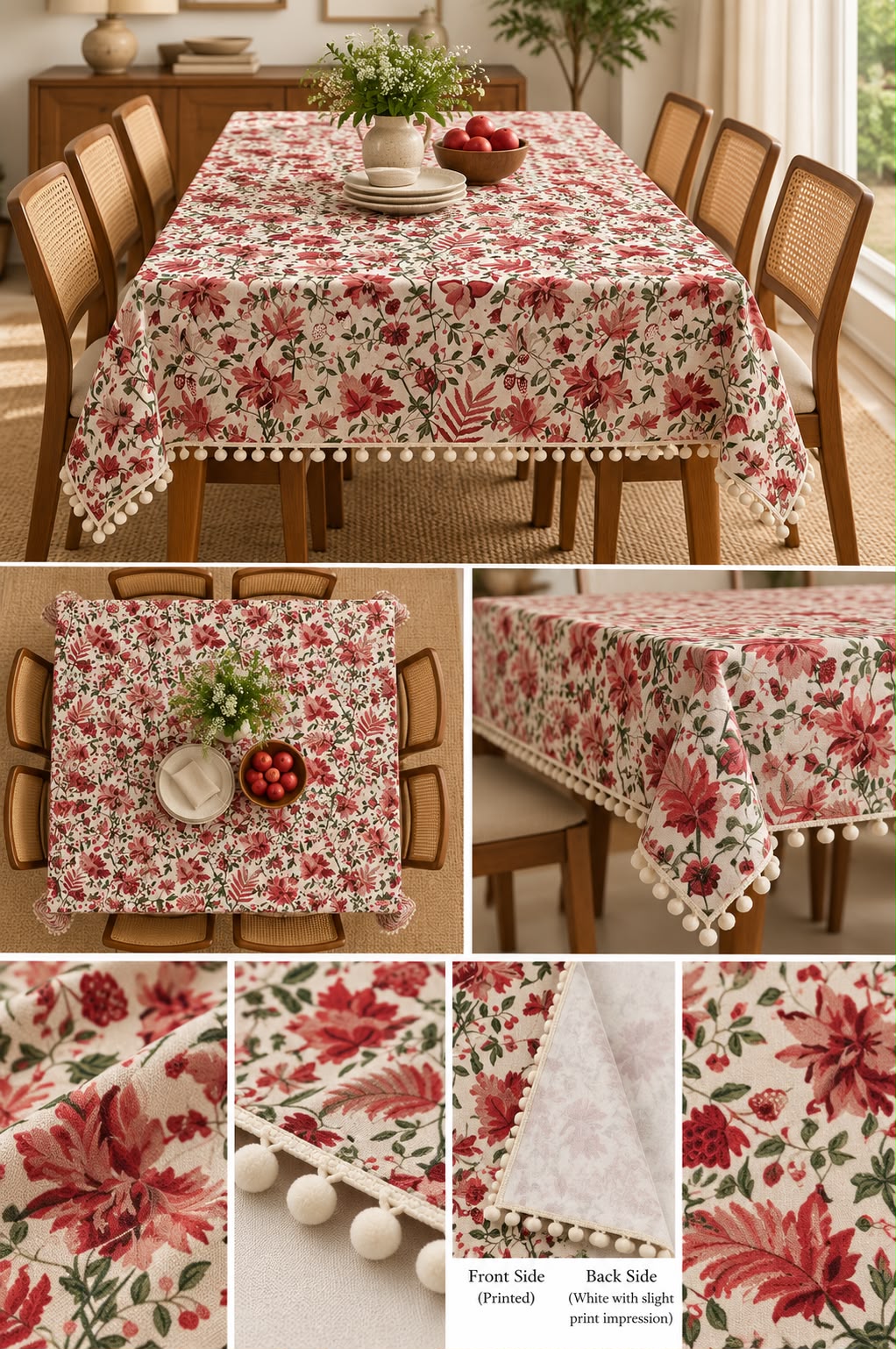 KASHMIRI FUCHSIA TABLE CLOTH