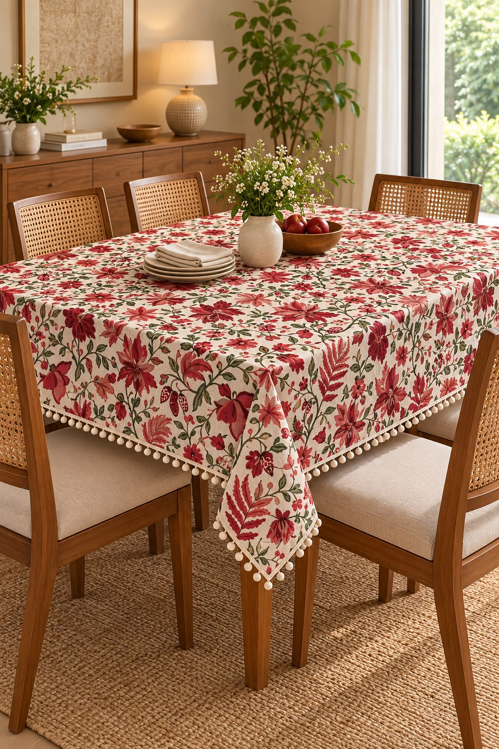 KASHMIRI FUCHSIA TABLE CLOTH
