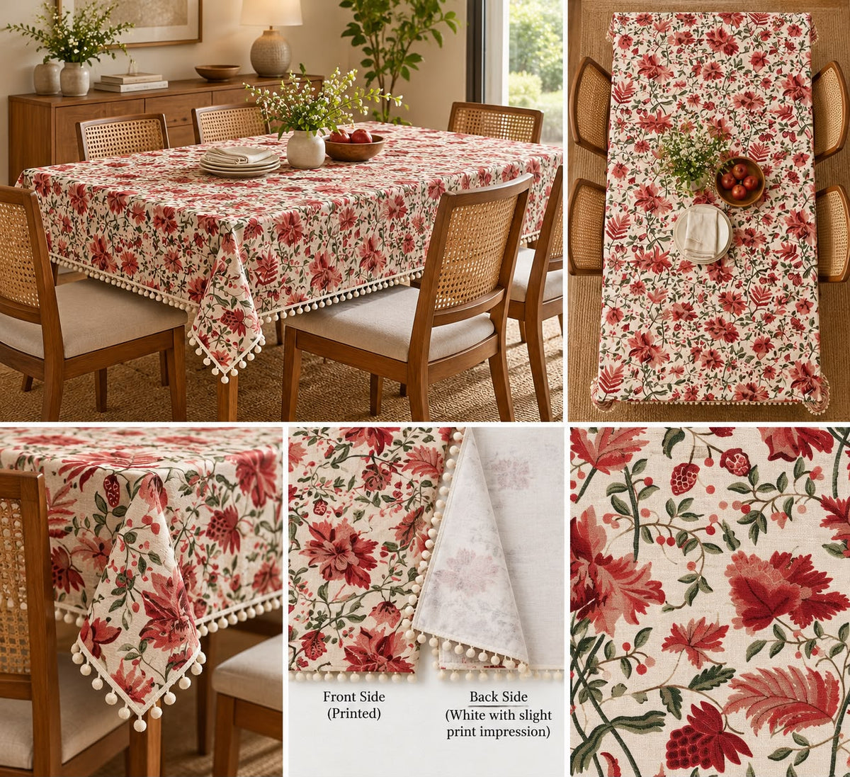 KASHMIRI FUCHSIA TABLE CLOTH