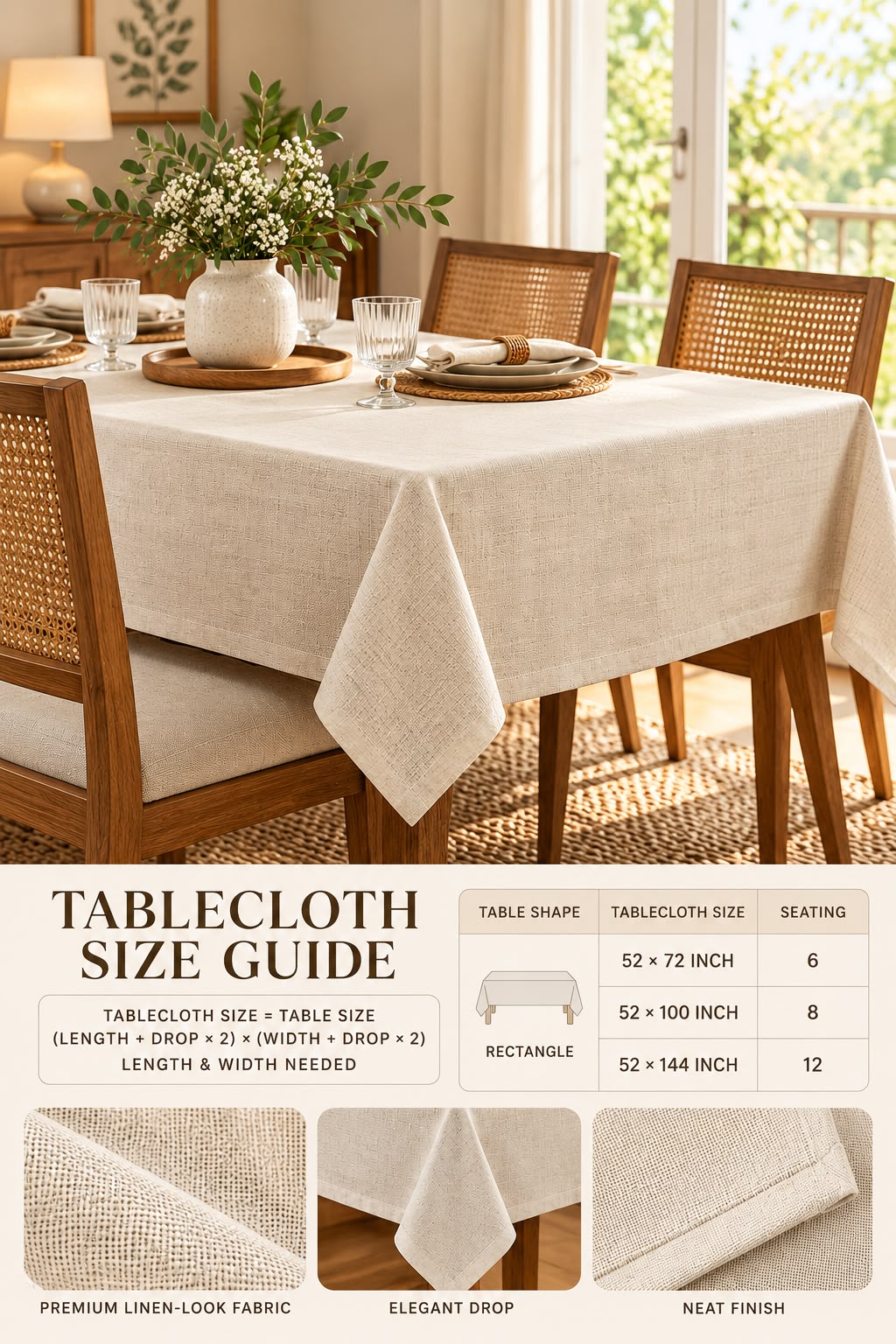 Meadow Dark Sea-Green Table Cloth