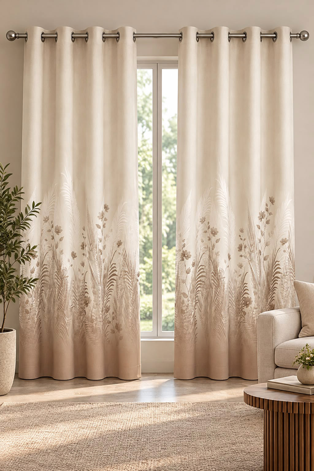 PASTORA CAMEL PRINTED CURTAIN