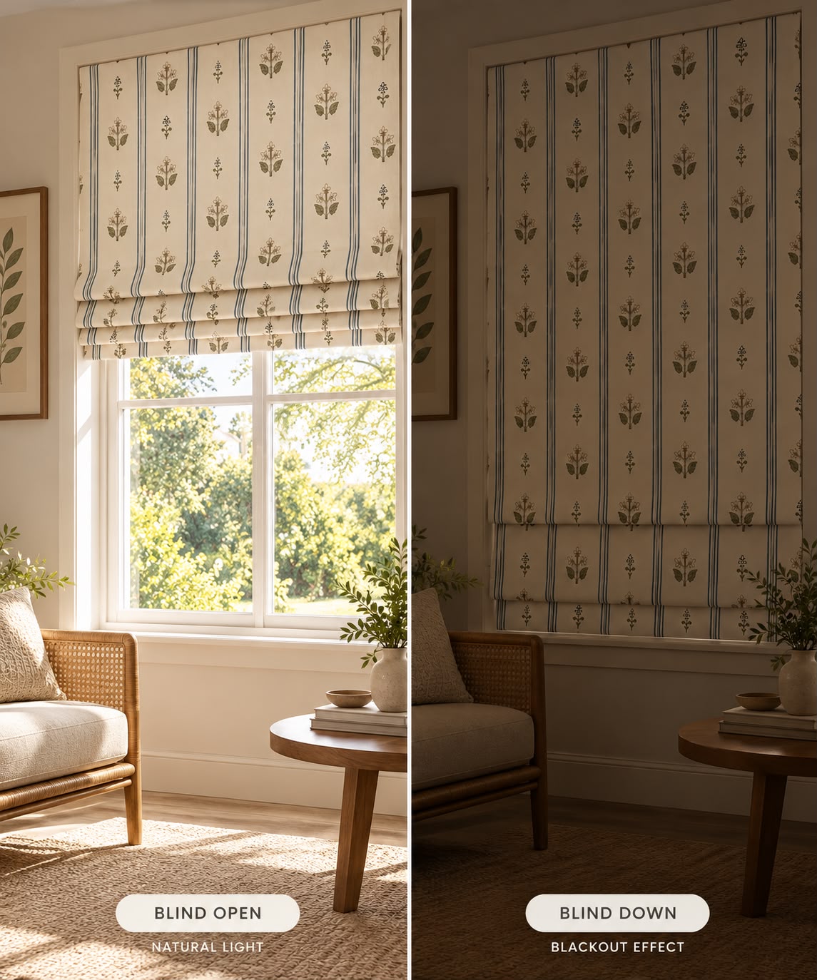 BELLE BEIGE READY MADE ROMAN BLIND