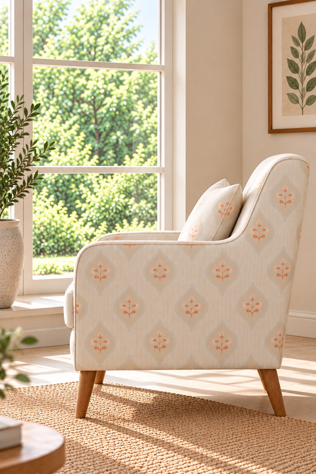 CORAL BLOOM UPHOLSTERY FABRIC