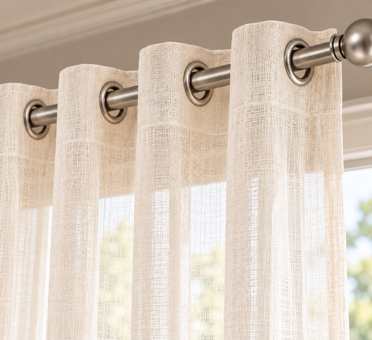 TERRA VEIL LINEN PRINTED SHEER CURTAIN