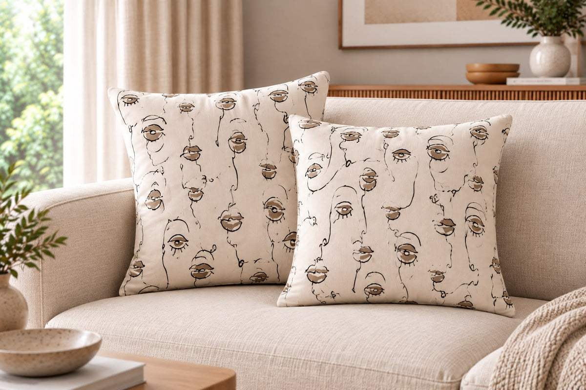 SOUL LINES CUSHION COVER (Pack of 2)