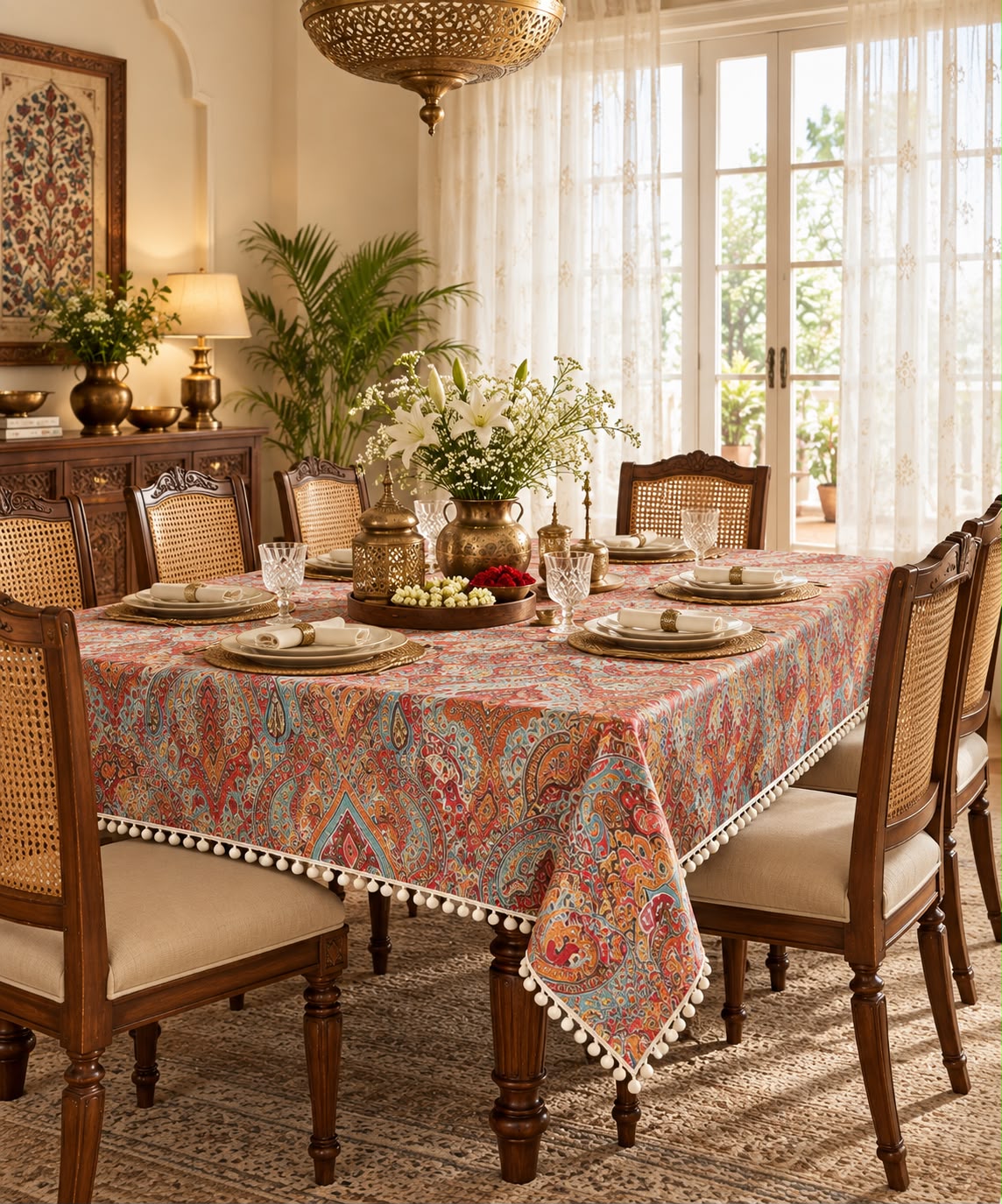 ROYAL PAISLEY HERITAGE TABLE CLOTH