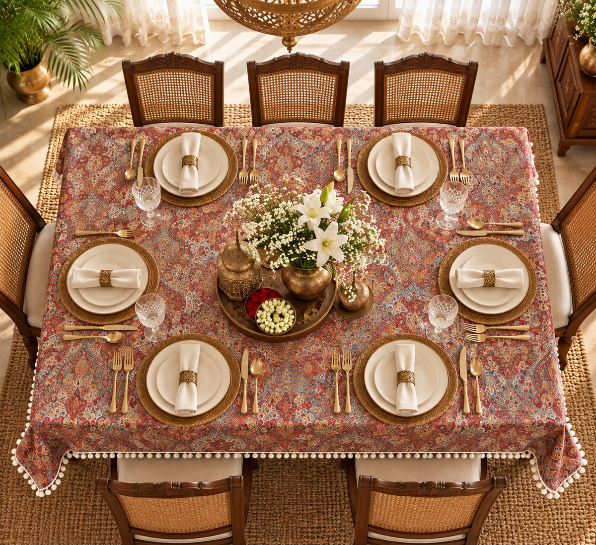 ROYAL PAISLEY HERITAGE TABLE CLOTH
