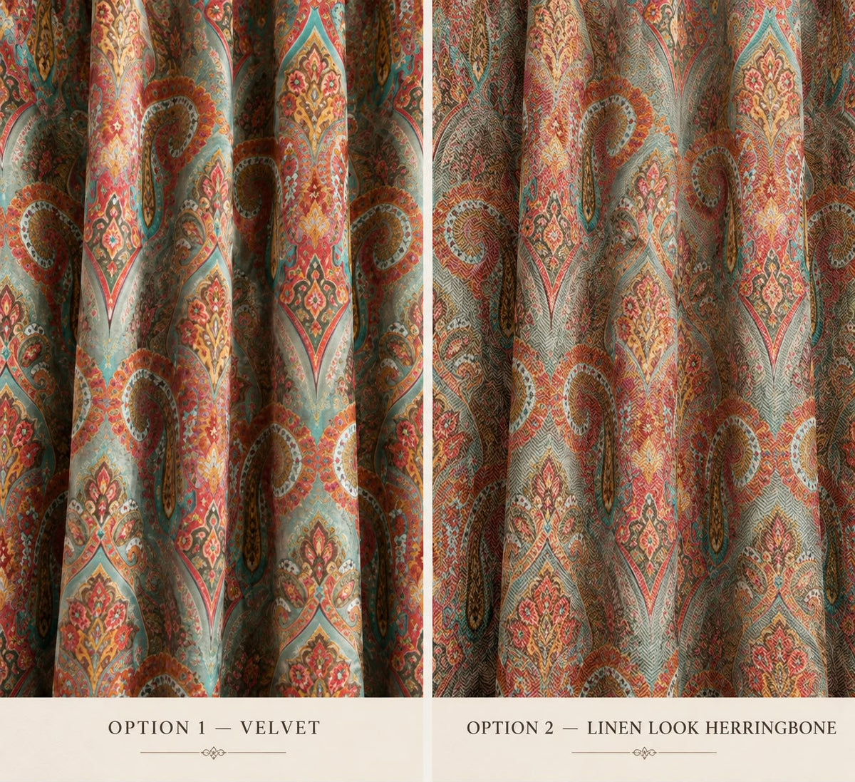 ROYAL PAISLEY HERITAGE UPHOLSTERY FABRIC